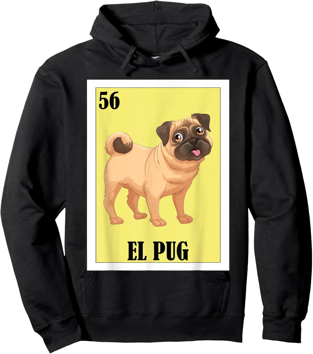 Funny Mexican Dogs Design - El Pug Hoodie - Hoodie | Black
