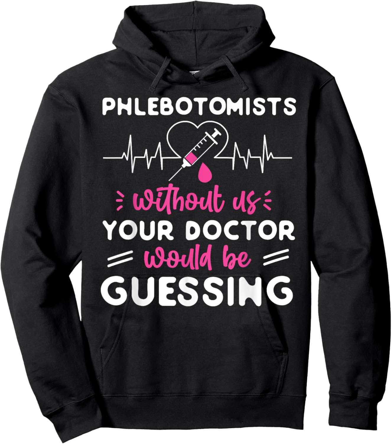 Funny Phlebotomy Lab HS0 Black Men's Classic Short Sleeve Hoodie - Hoodie | Black