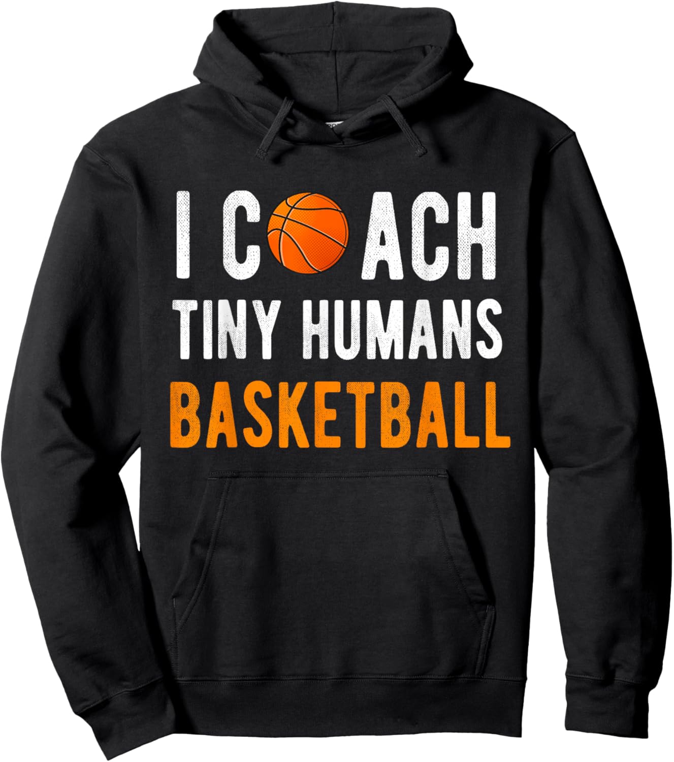 I Coach Tiny Humans Basketball Hooper Kids PE Sport Trainer Hoodie - Hoodie | Black