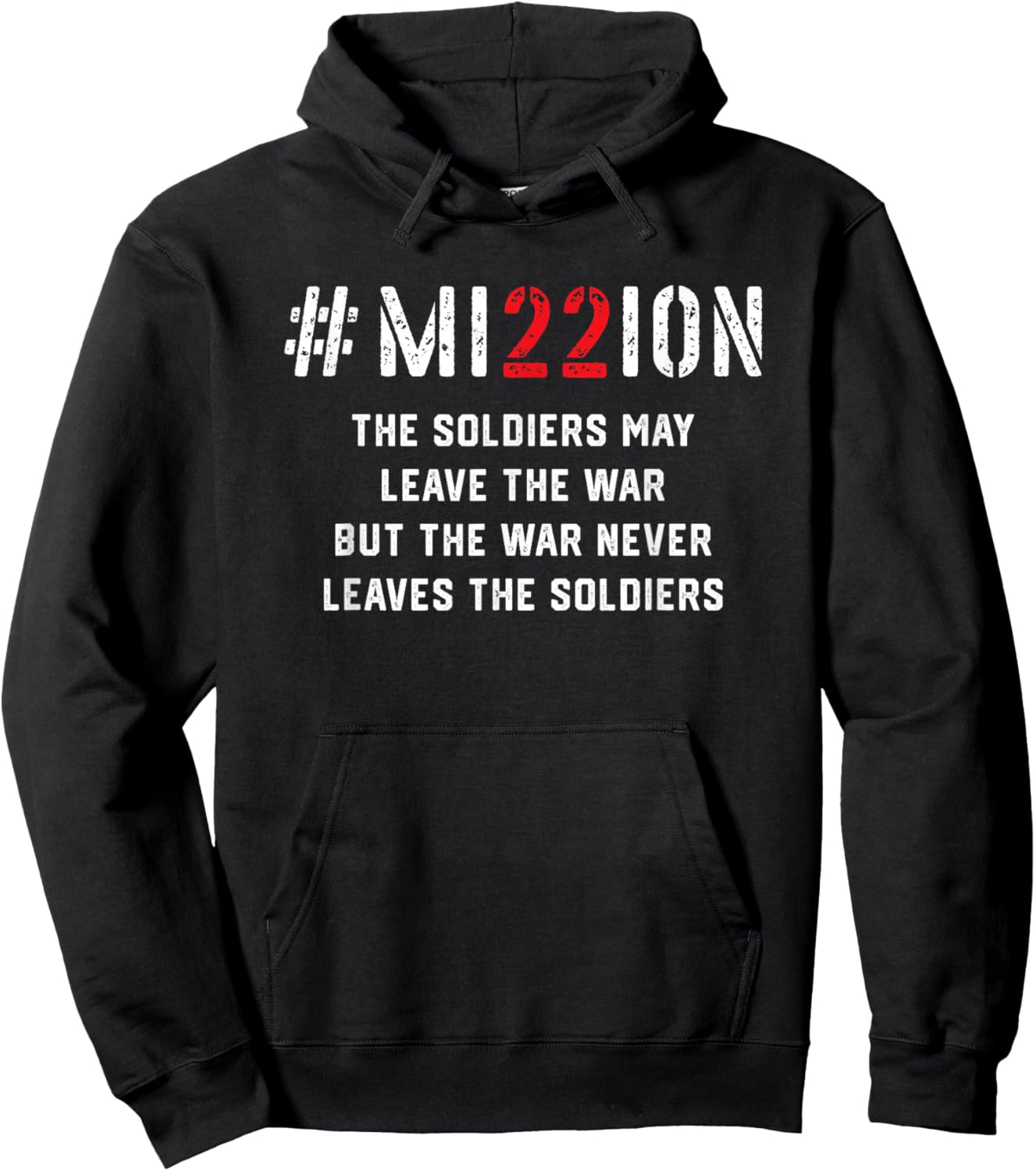 Mission Save 22 A Day Veteran Lives Suicide Awareness PTSD Hoodie - Hoodie | Black