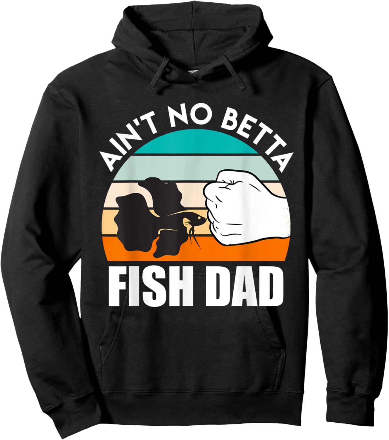 Fish Dad Betta Fish Hoodie - Hoodie | Black