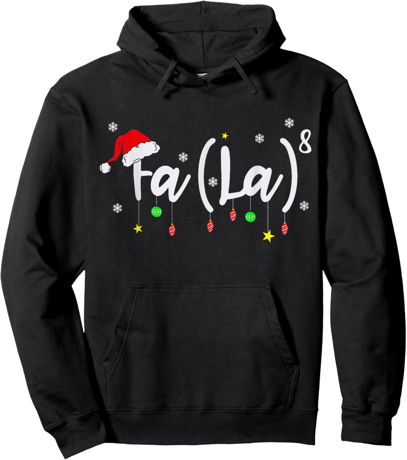 FA (LA)8 Funny Christmas Holiday - Falalalala Christmas Math Hoodie - Hoodie | Black