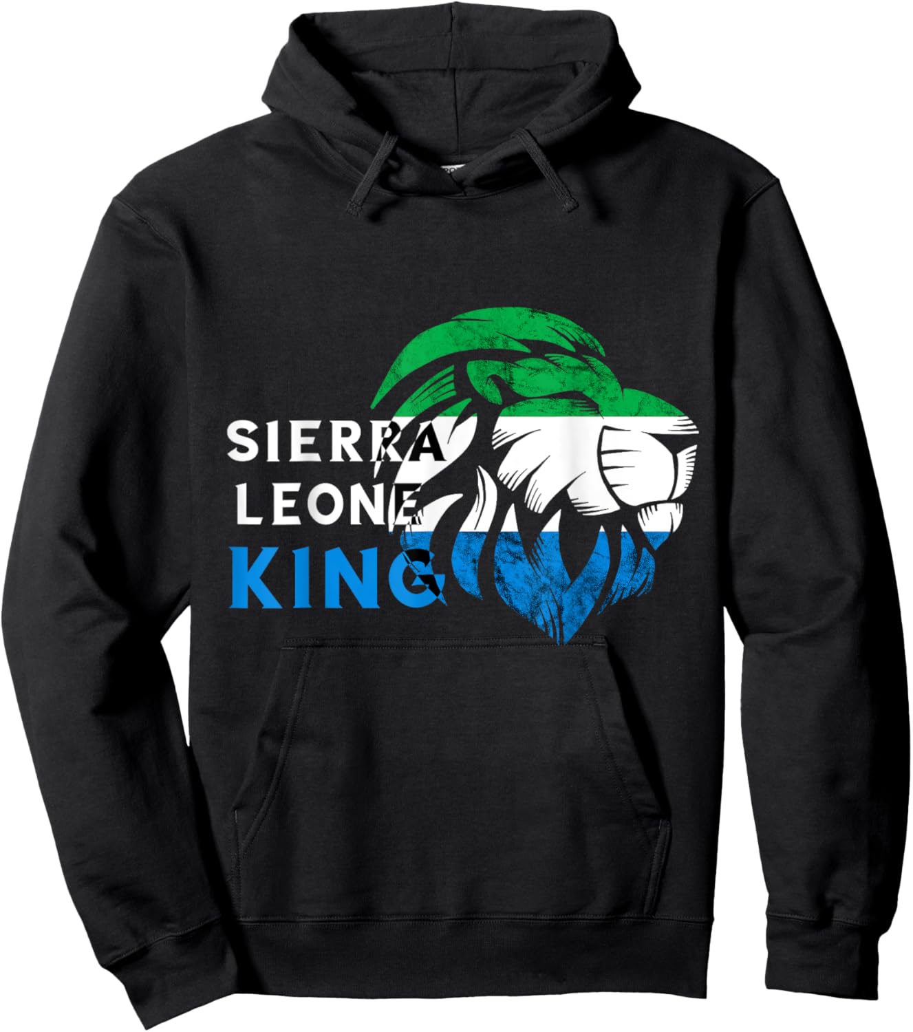 Sierra Leone Lion Flag Sierra Leonean King Pride Roots Hoodie - Hoodie | Black