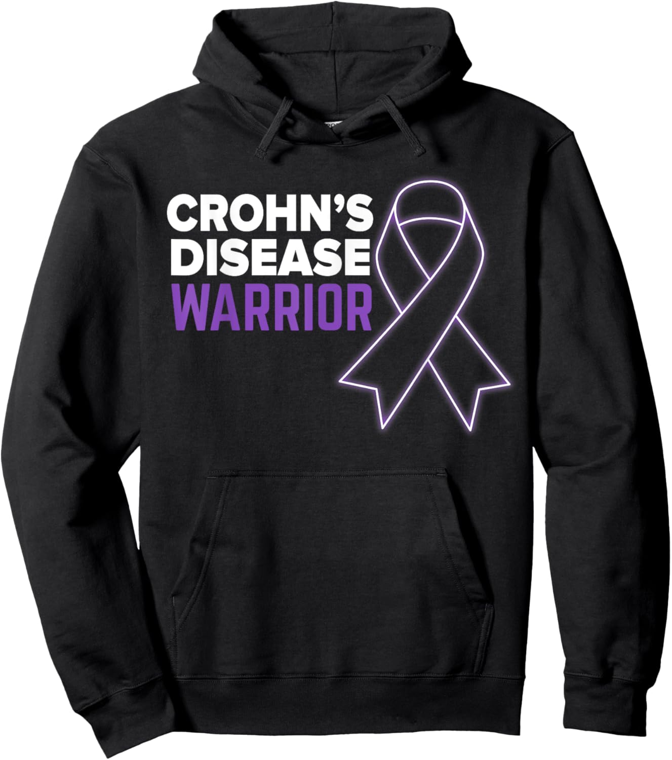 Crohn's Disease Warrior Awareness Food Health Support Relief Hoodie - Hoodie | Black