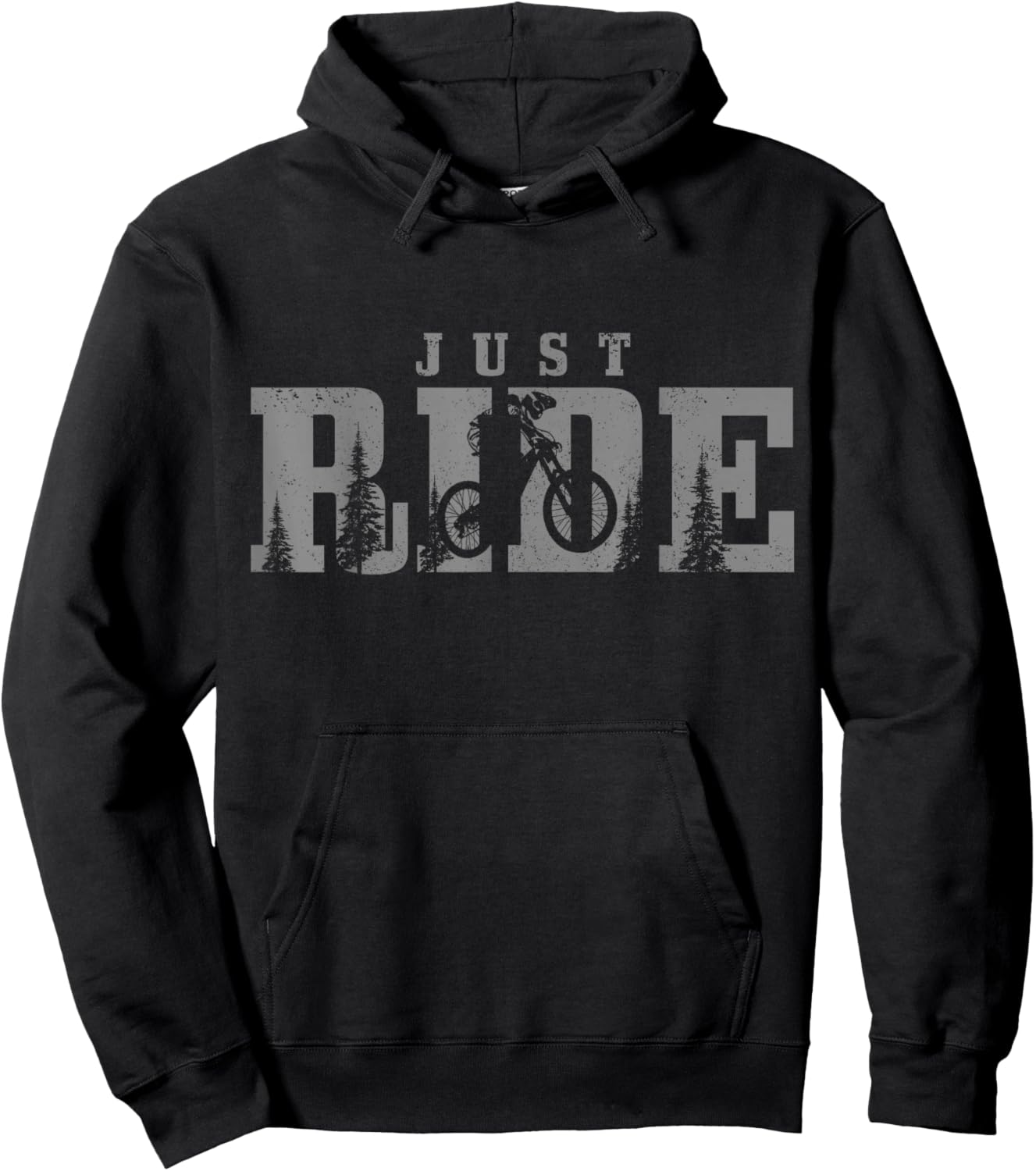 Mountain Bike Just Ride Downhill MTB Trail Mountain Biker Hoodie - Hoodie | Black