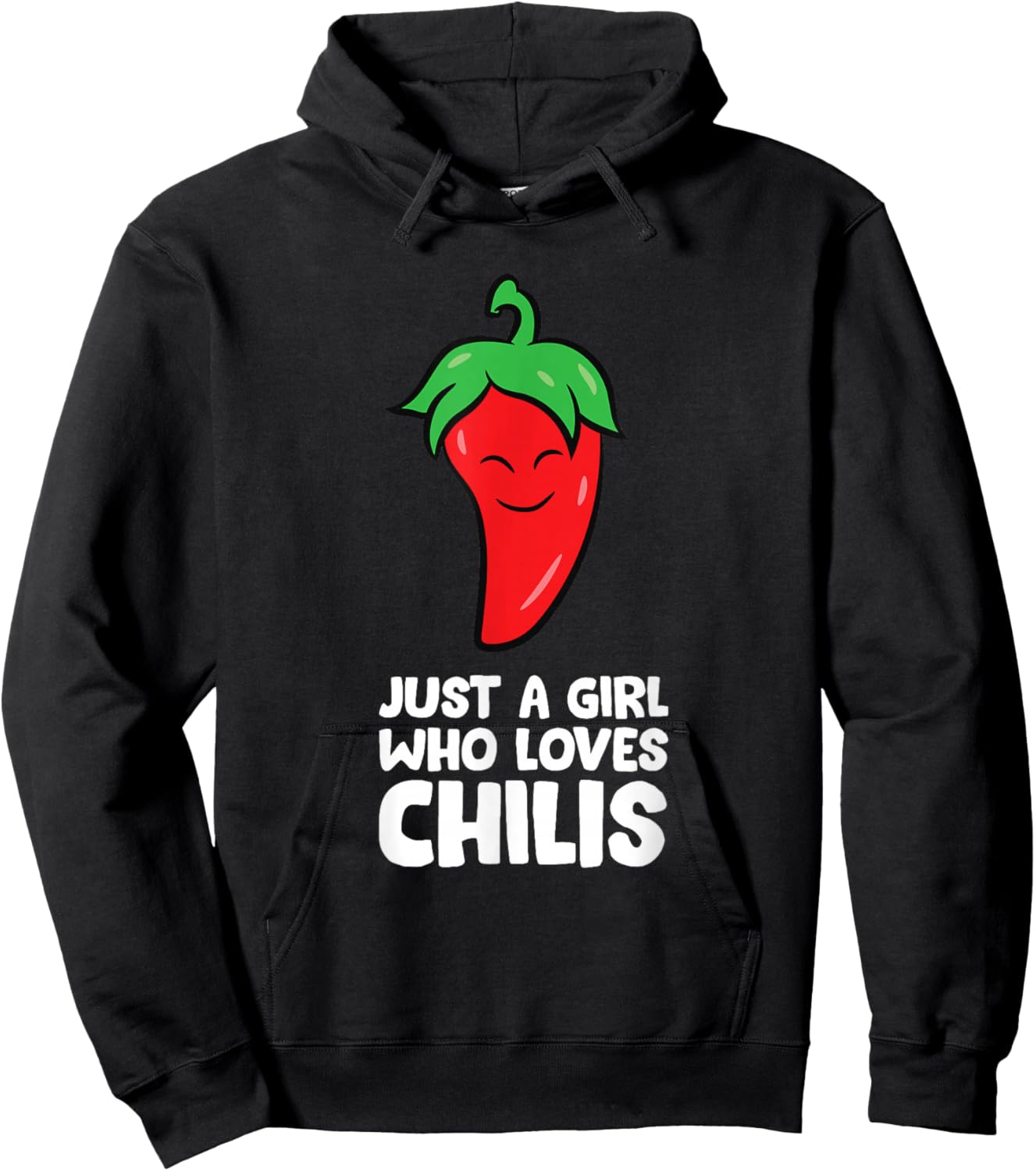 Just a Girl Who Loves Chilis Hoodie - Hoodie | Black