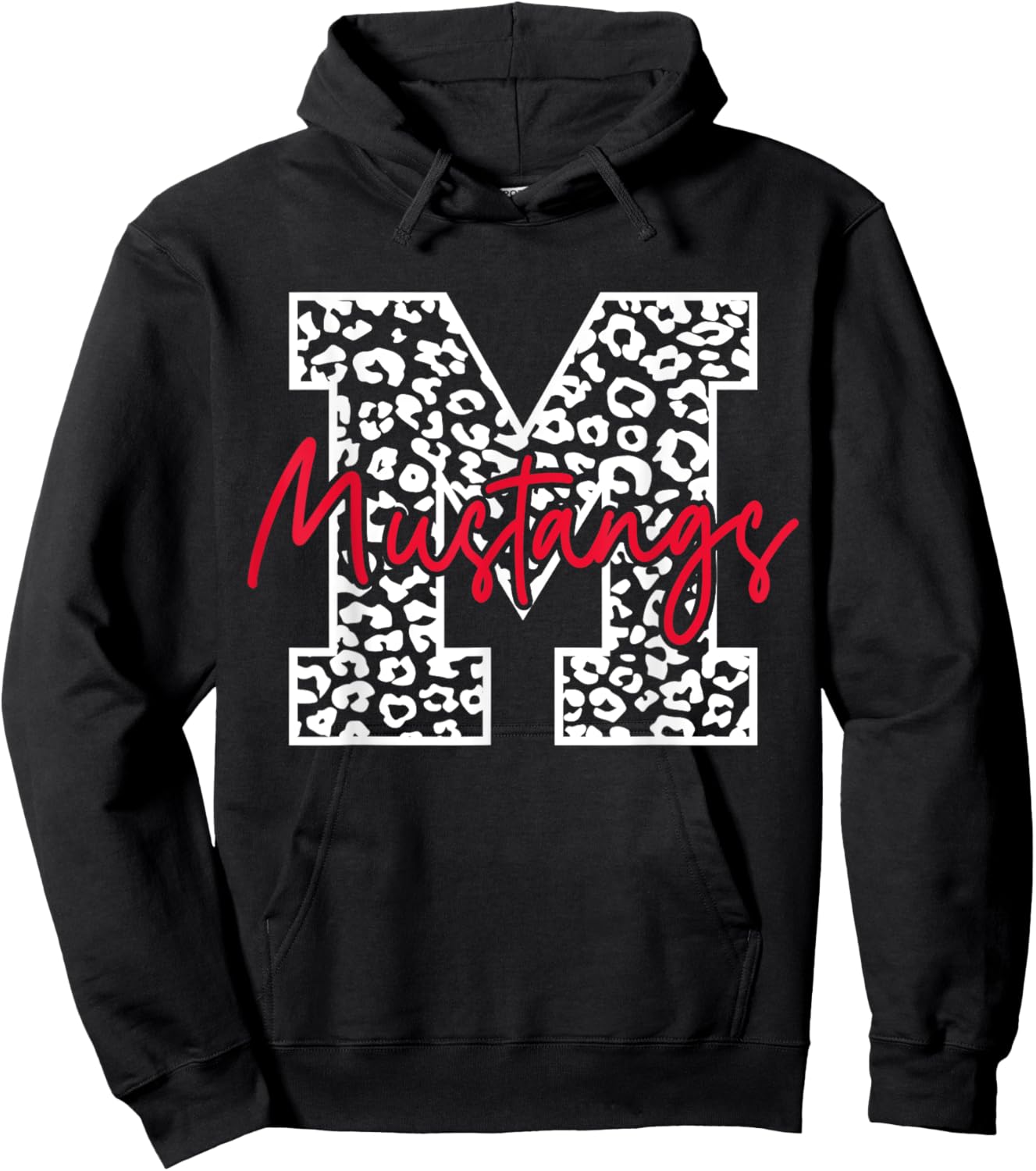 Mustangs School Sports Fan Team Spirit Hoodie - Hoodie | Black