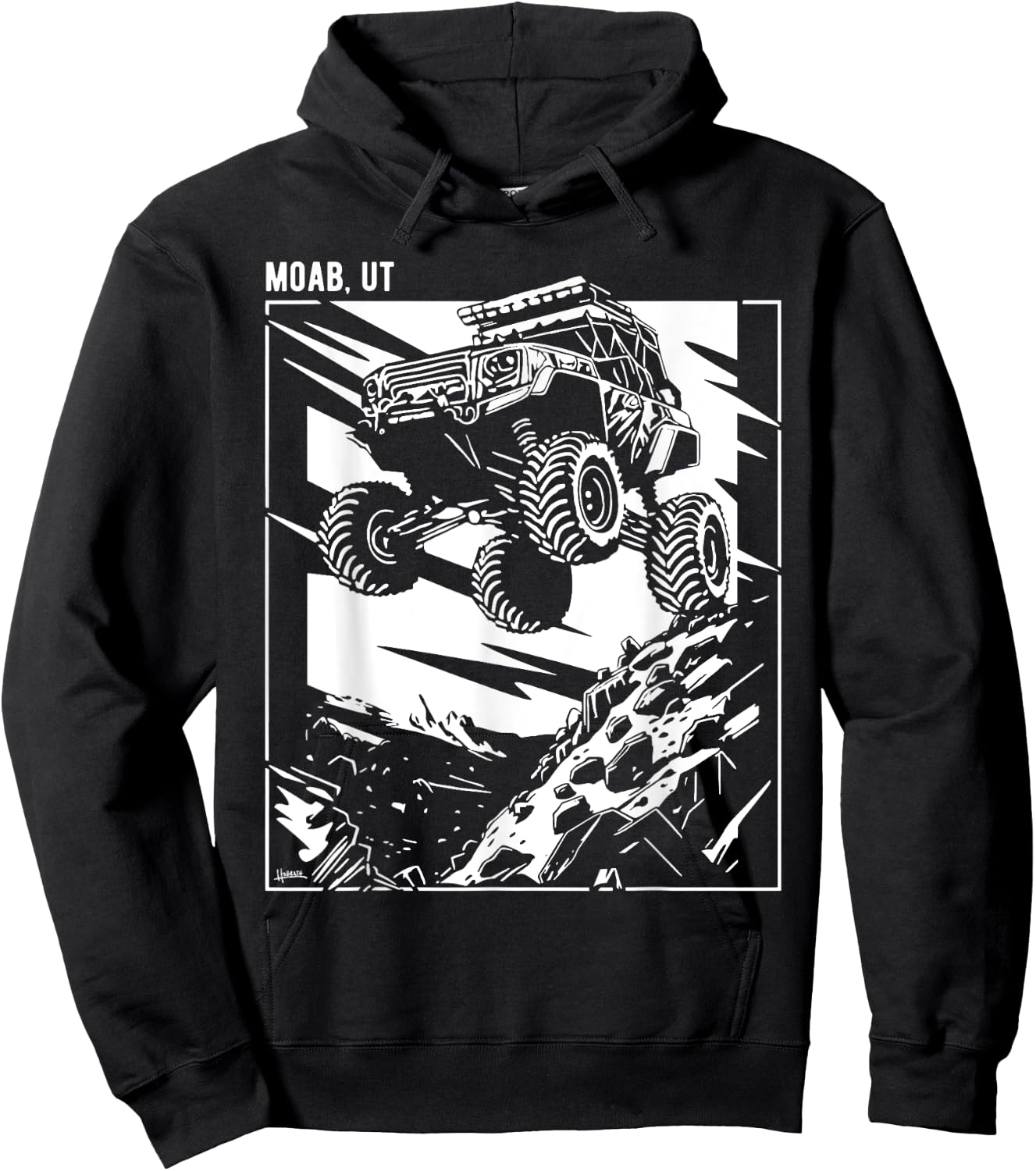 Moab Utah Offroad 4x4 Quad Side-by-Side SxS ATV Design Hoodie - Hoodie | Black