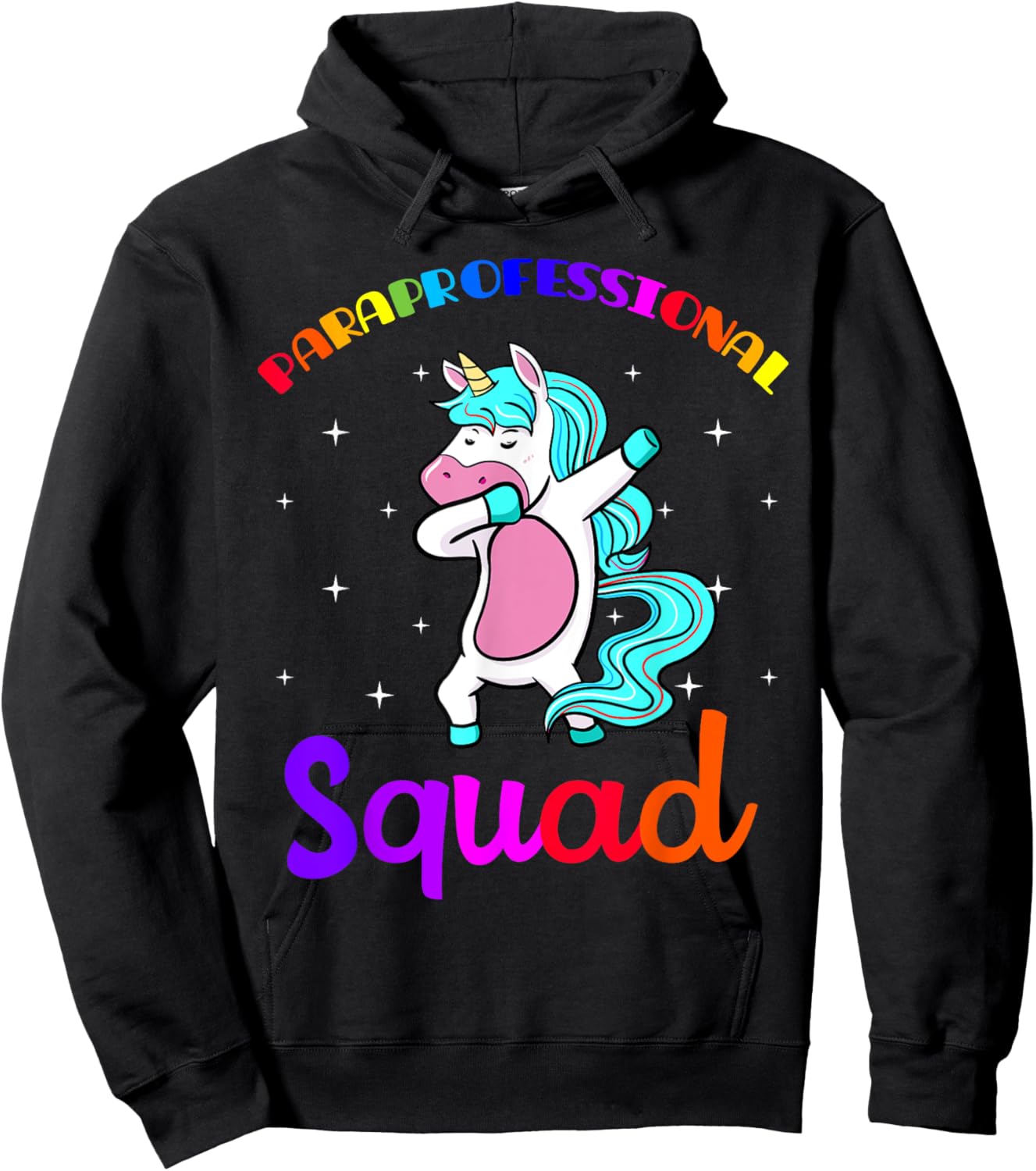 Paraprofessional Squad Paraeducator Para-pro Teacher's Aide Women Girls Kids Hoodie - Hoodie | Black