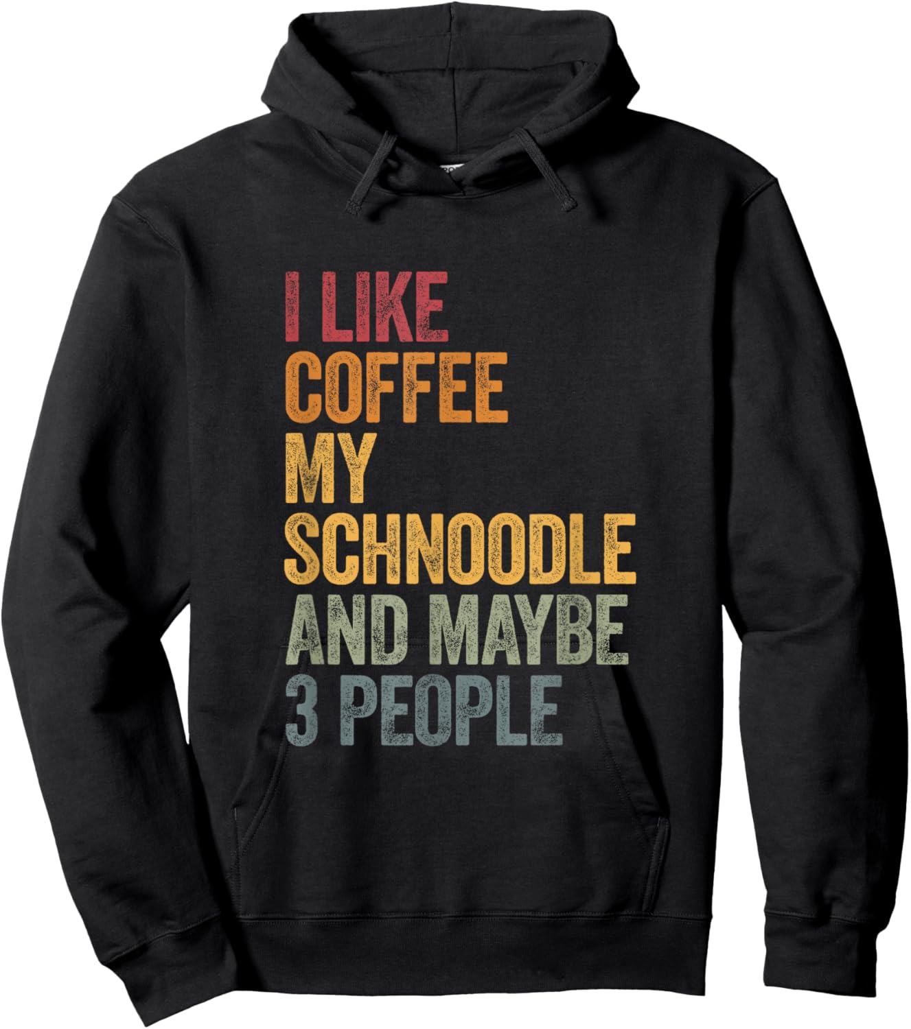 I like coffee my Schnoodle and maybe 3 people Vintage Hoodie - Hoodie | Black