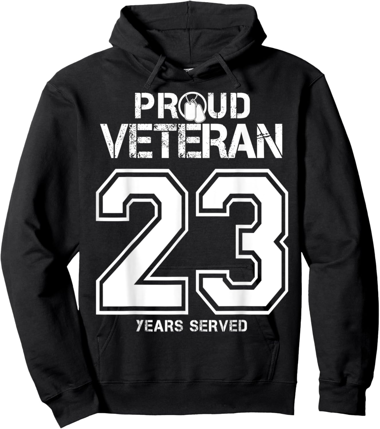 23 Years Served Army or Army National Guard Military Veteran Hoodie - Hoodie | Black