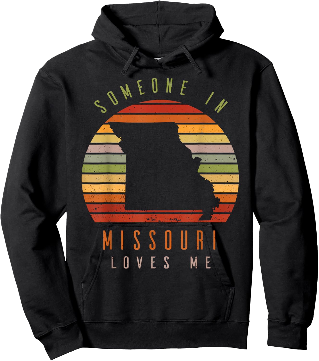 Someone in Missouri Loves Me Vintage State Retro Hoodie - Hoodie | Black