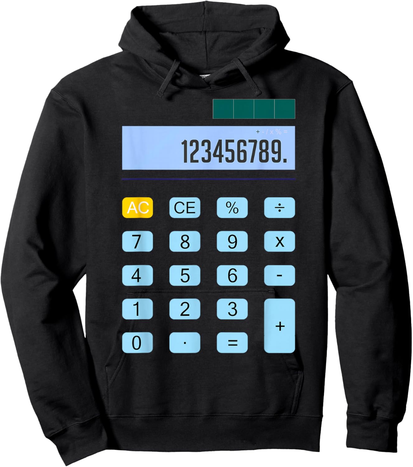Calculator Halloween Costume Pretend I'm a Calculator Hoodie - Hoodie | Black