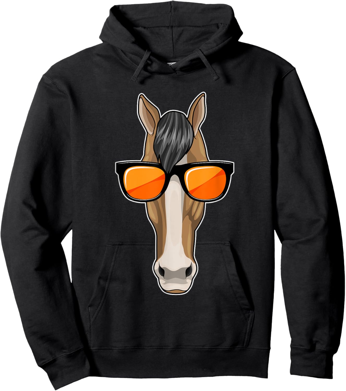 Horse Sunglasses Hoodie - Hoodie | Black