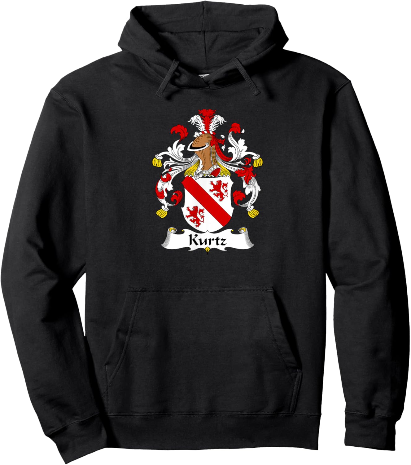 Kurtz Coat of Arms - Family Crest Hoodie - Hoodie | Black