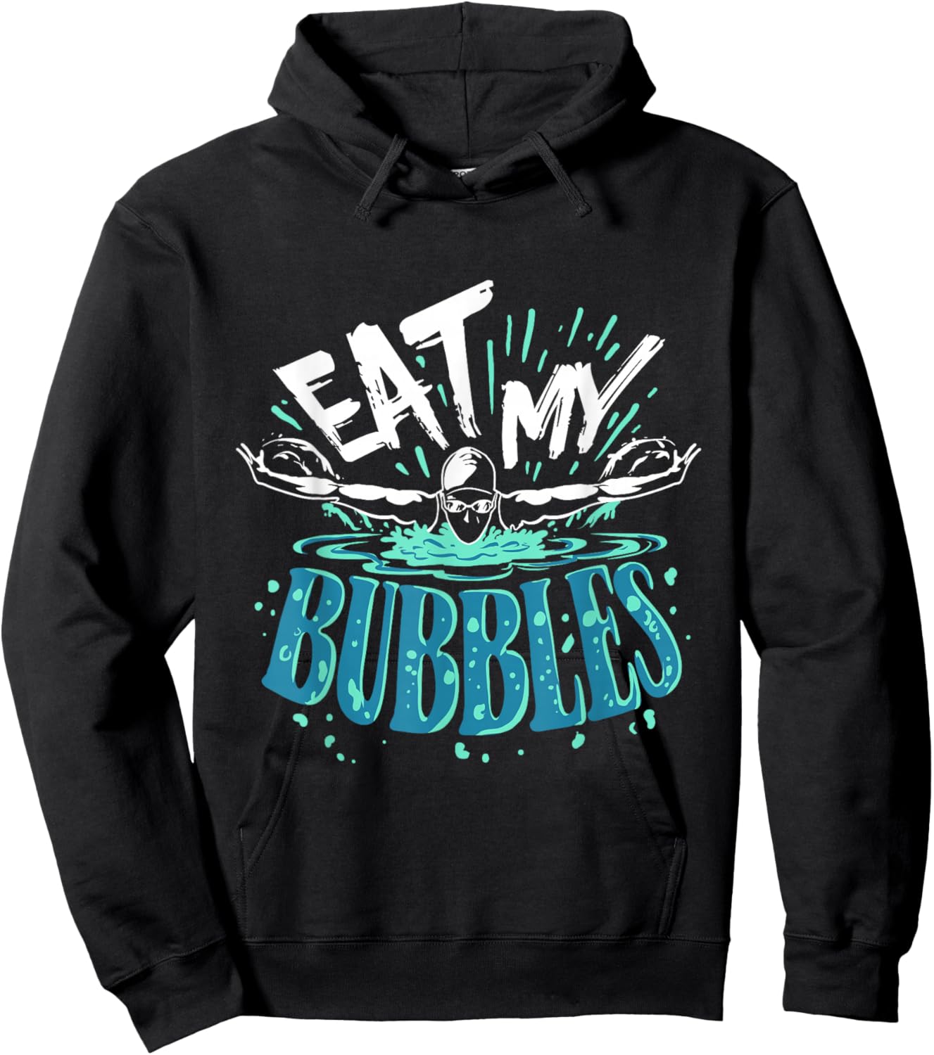 Funny Swimming Float Eat My Bubbles Hoodie - Hoodie | Black