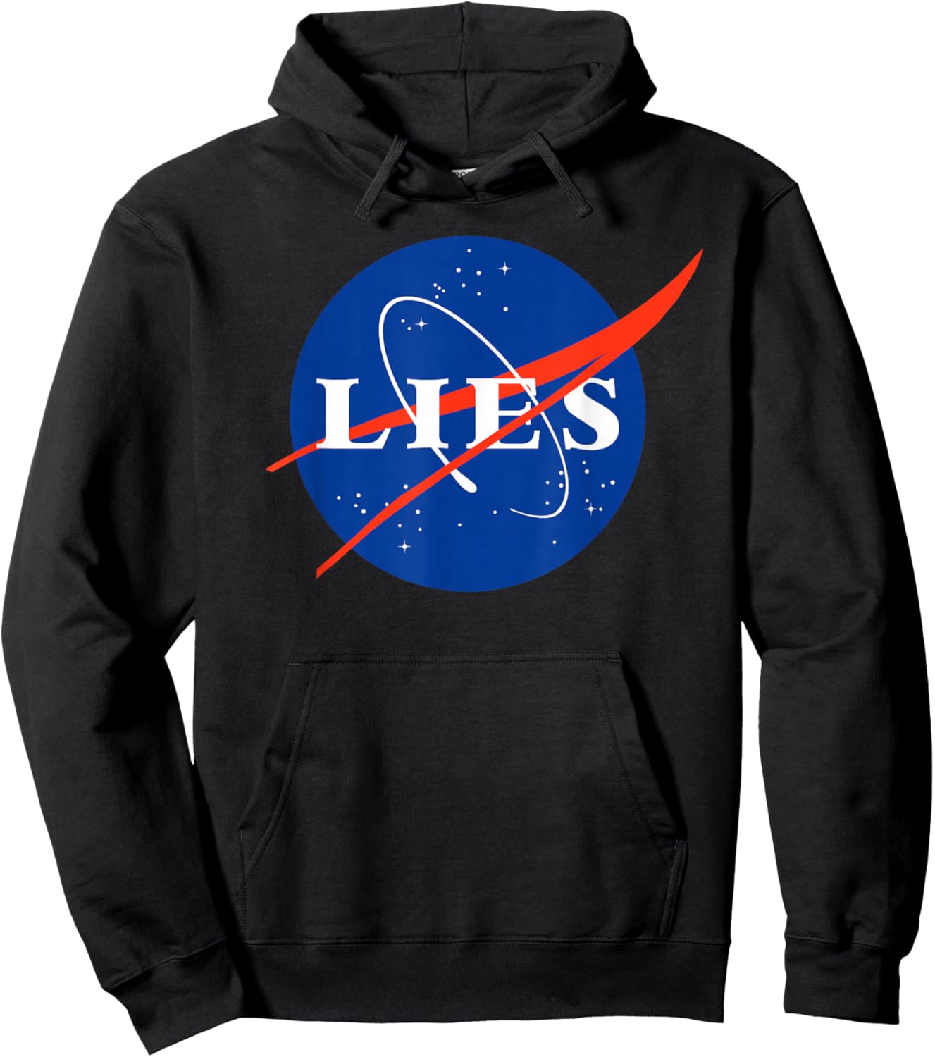 Lies funny Fake Moon Landing Conspiracy Theory Hoodie - Hoodie | Black