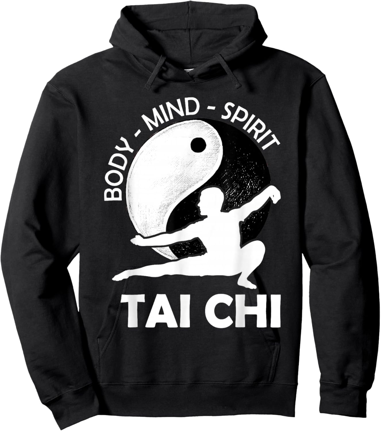 Tai Chi - Spiritual Yin Yang Mind Body Wellness Martial Arts Hoodie - Hoodie | Black