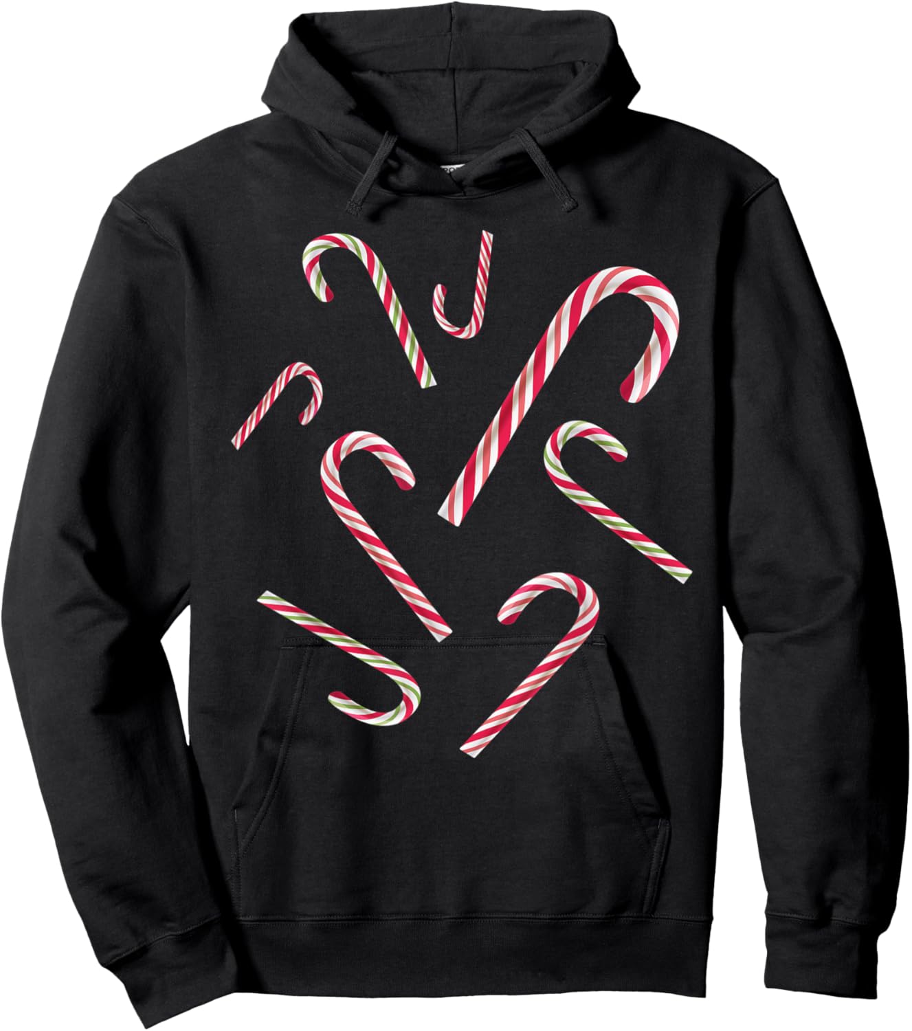 Candy canes Shirt Kids Men Candy Cane Christmas Hoodie - Hoodie | Black
