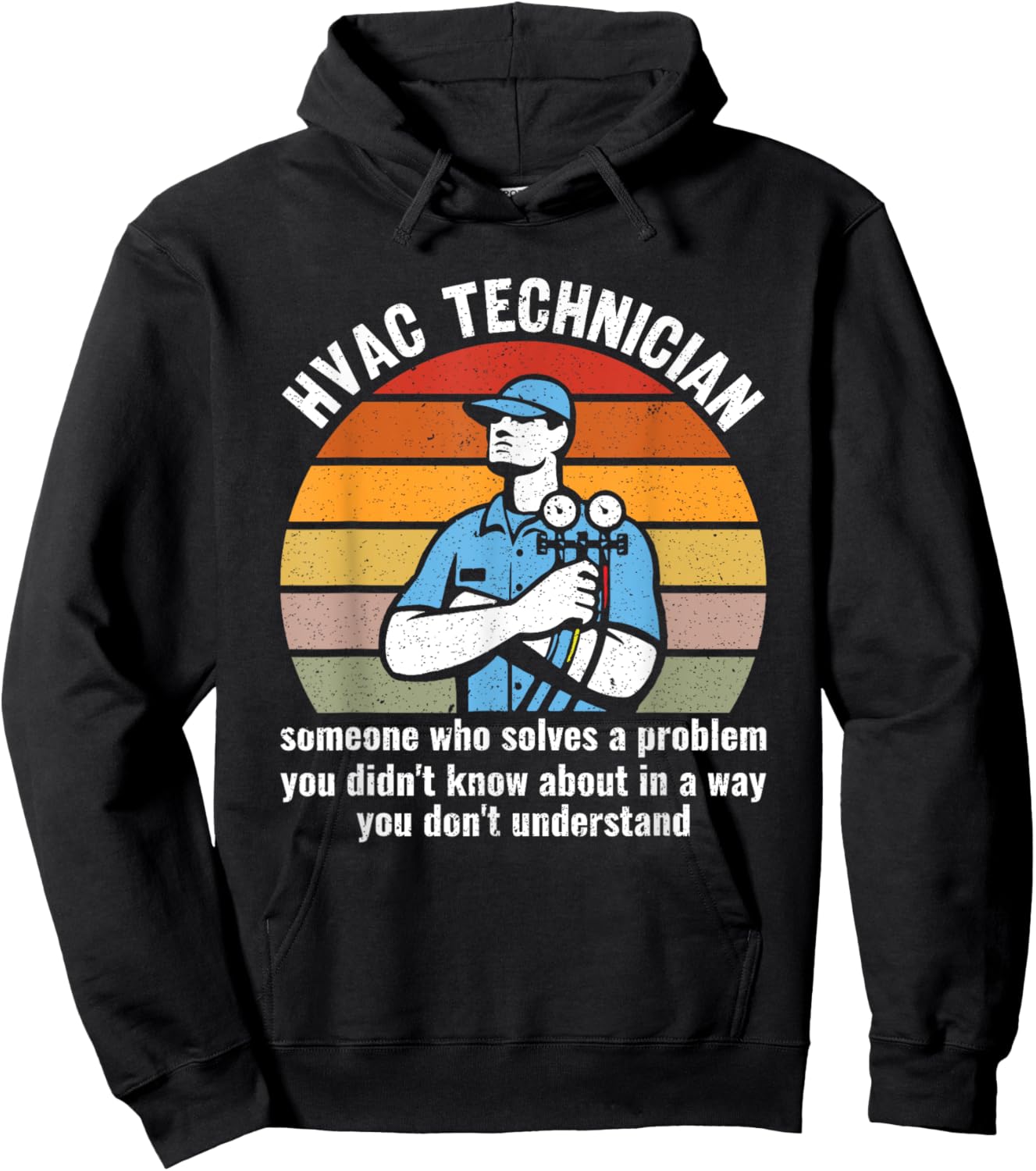 Funny HVAC Technician Definition HVAC Tech Hoodie - Hoodie | Black
