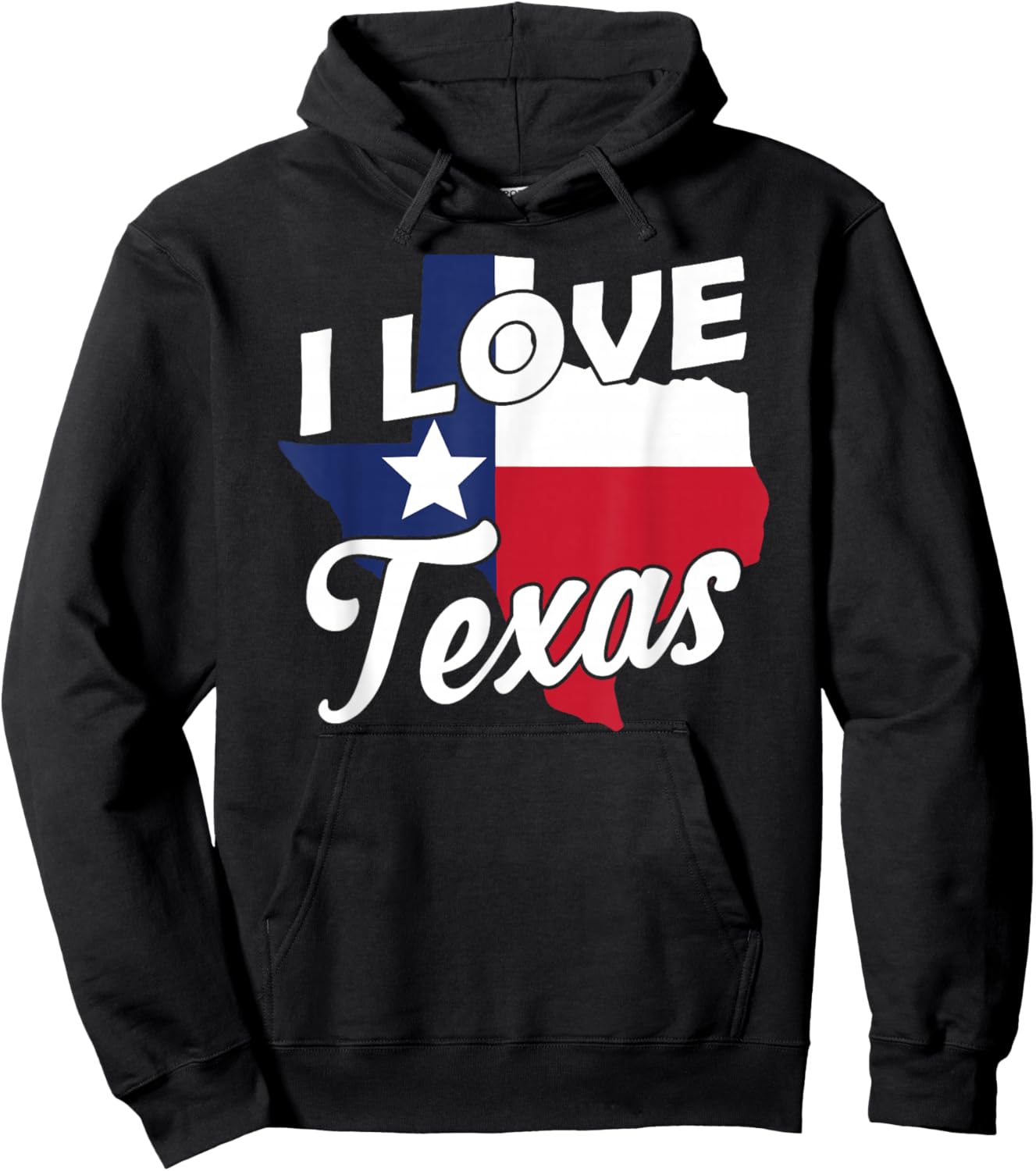 I Love Texas State Texan Pride Sayings Hoodie - Hoodie | Black