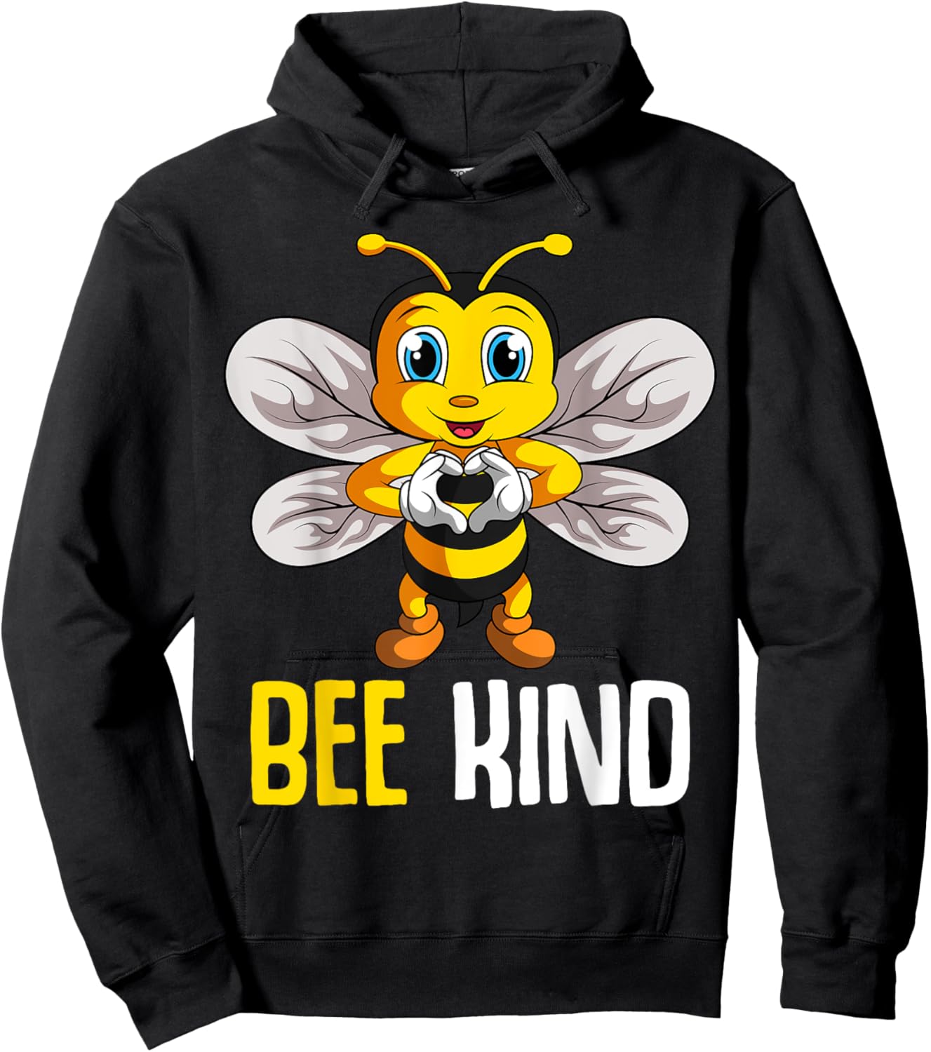 Bee Kind Bumble Bee Kindness Girls Kids Boys Women Hoodie - Hoodie | Black