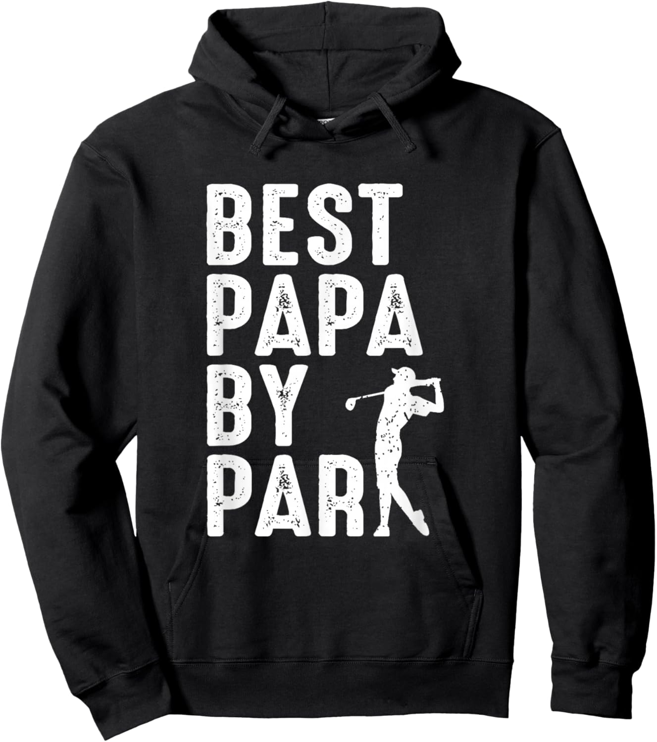 Best Papa By Par - Fathers Day Papa Daddy Dad Popa Golf Hoodie - Hoodie | Black
