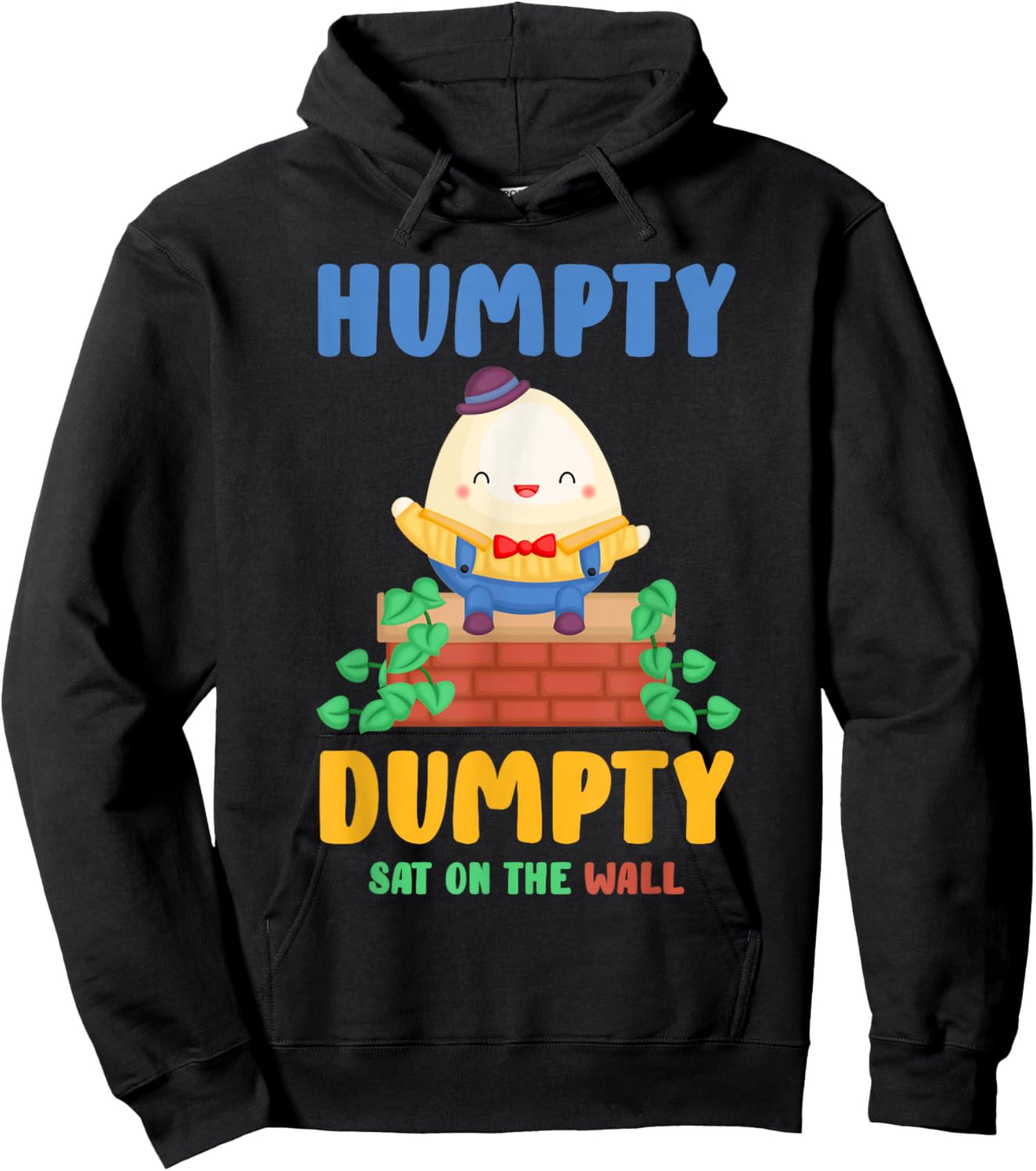 Nursery Rhymes for Kids or Humpty Dumpty sat on a Wall Hoodie - Hoodie | Black
