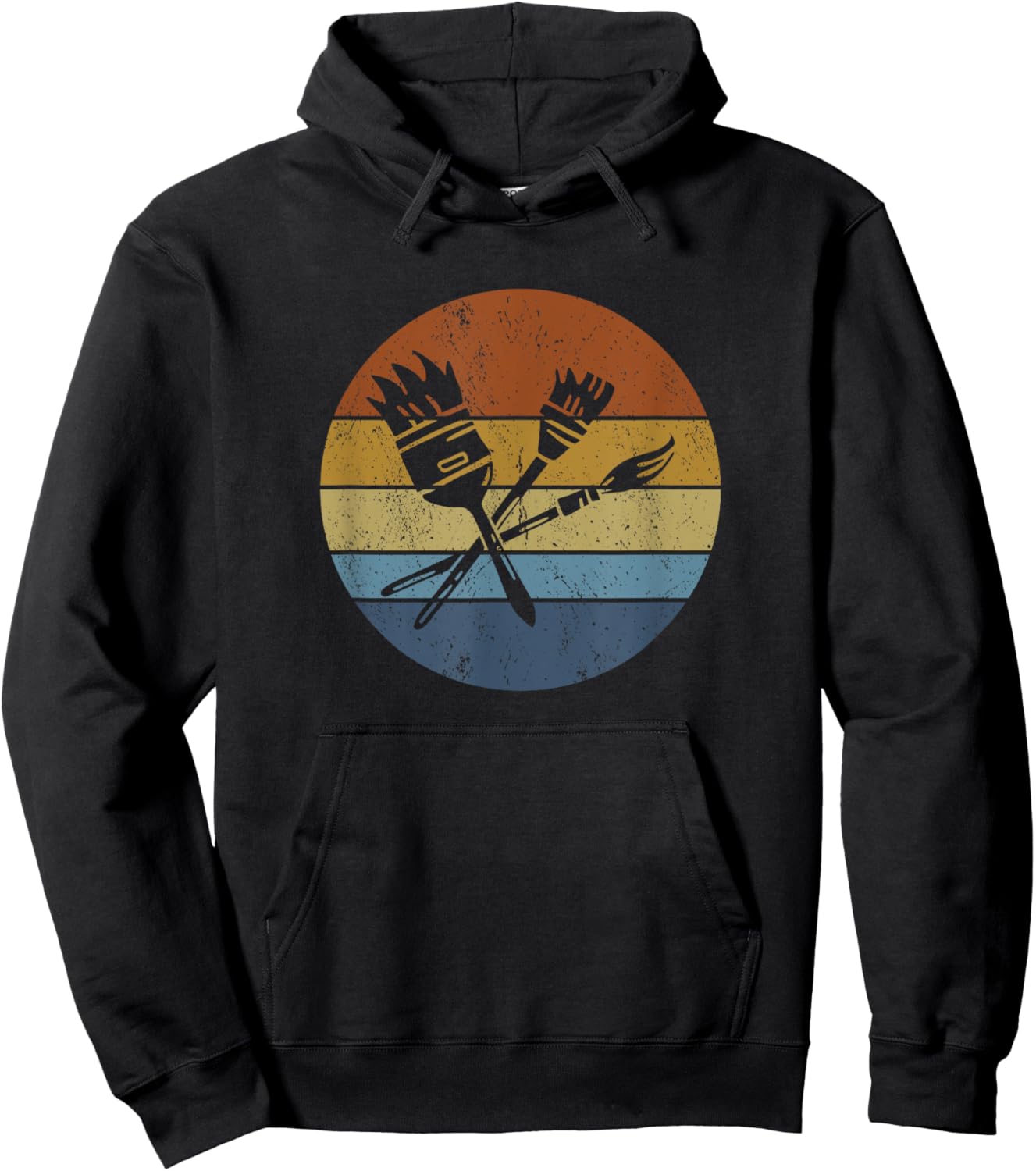 Art Teacher Painter School Artist Paint Brush Hoodie - Hoodie | Black