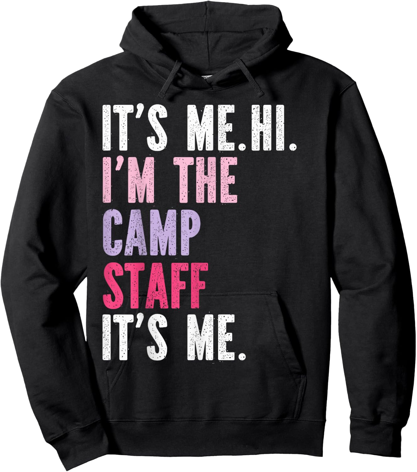 Summer Camp Staff cute fun retro bold design Women Kids Hoodie - Hoodie | Black