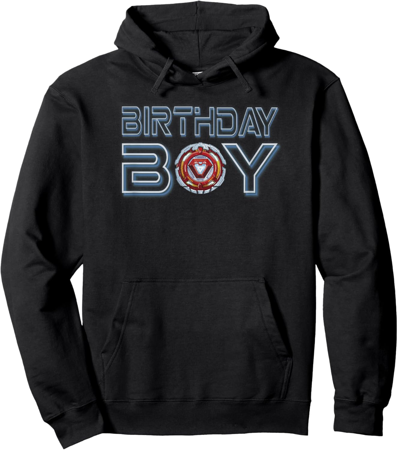 Marvel Avengers Iron Man Birthday Boy Badge Hoodie - Hoodie | Black