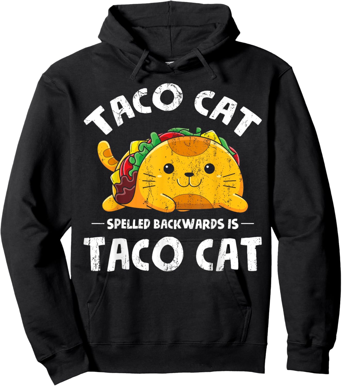 Mexican Tacos Funny Cat Animal Foodie Mexico Cuisine Taco Hoodie - Hoodie | Black