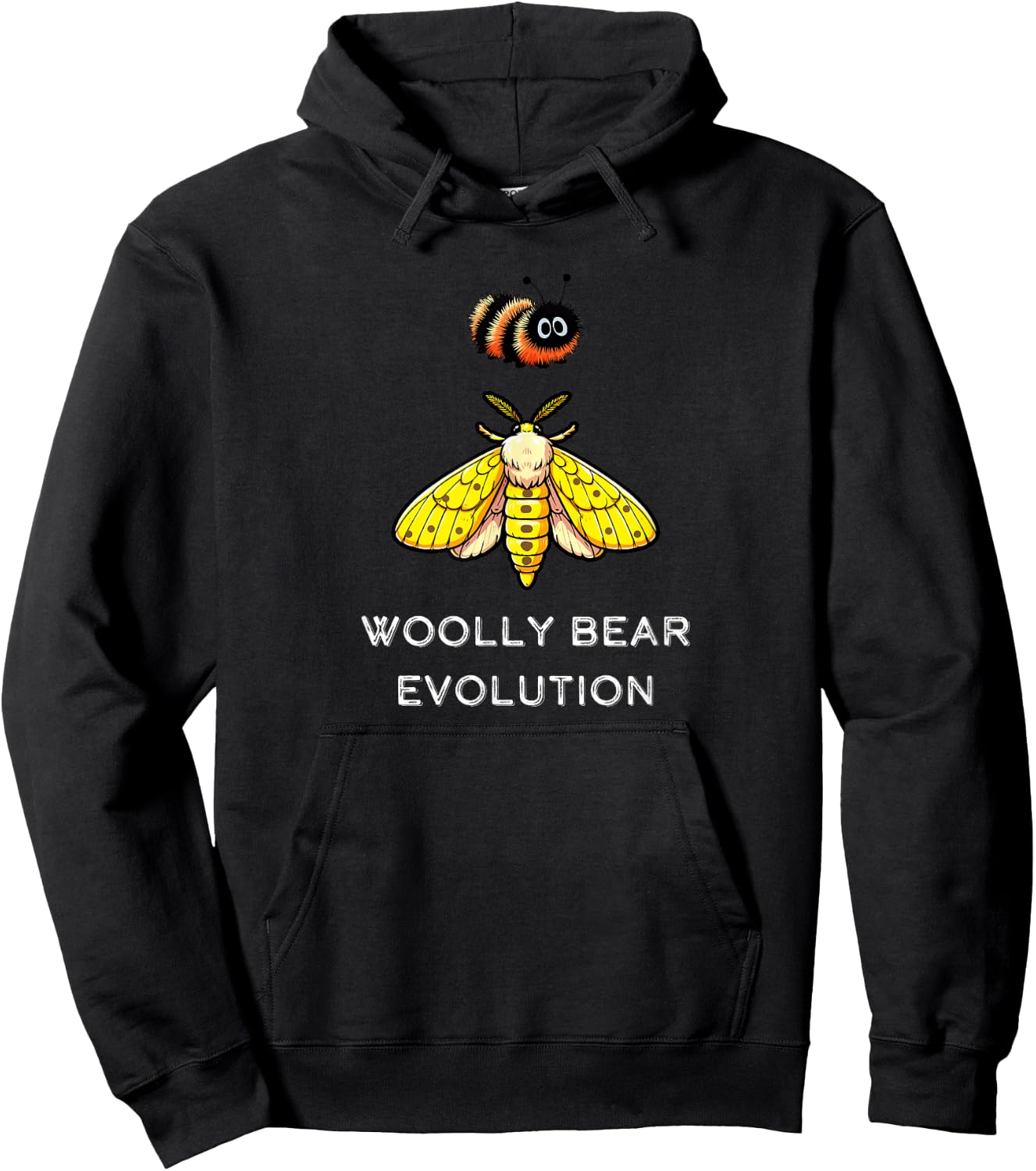 Woolly Bear Caterpillar Isabella Tiger Moth Hoodie - Hoodie | Black