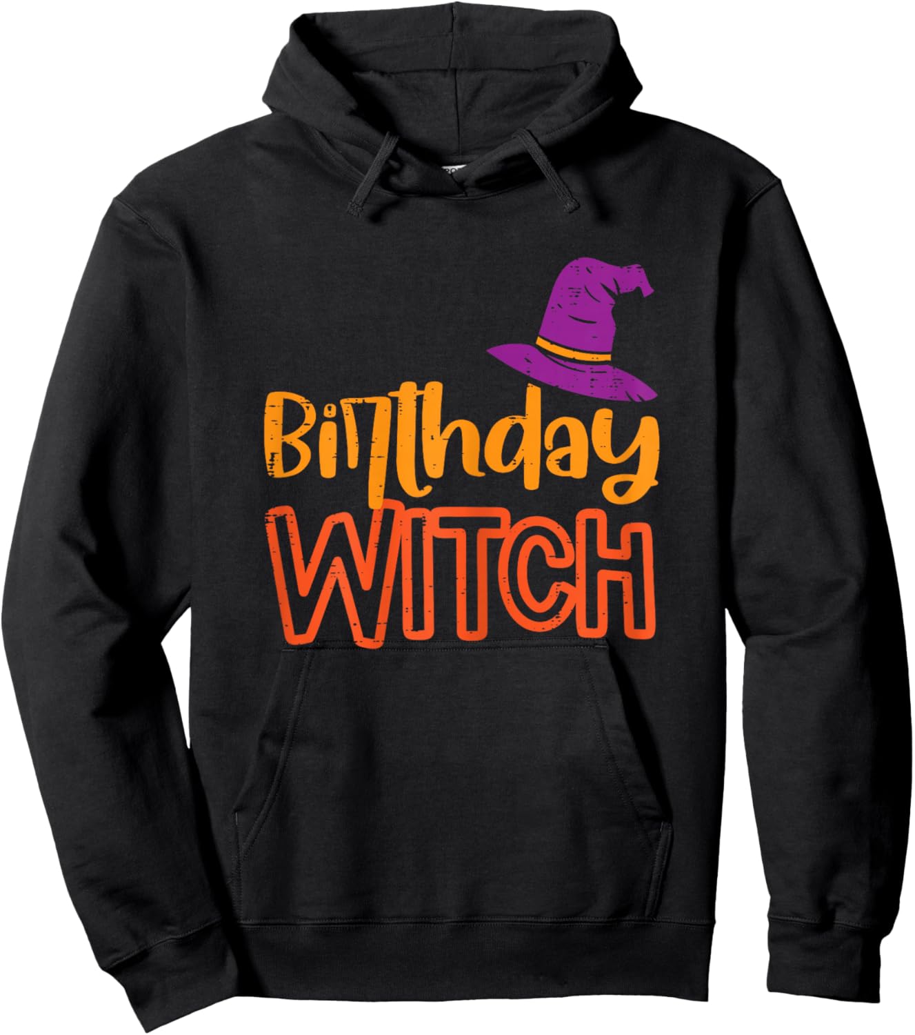 Birthday Witch Funny Happy Halloween Bday Party Girls Women Hoodie - Hoodie | Black