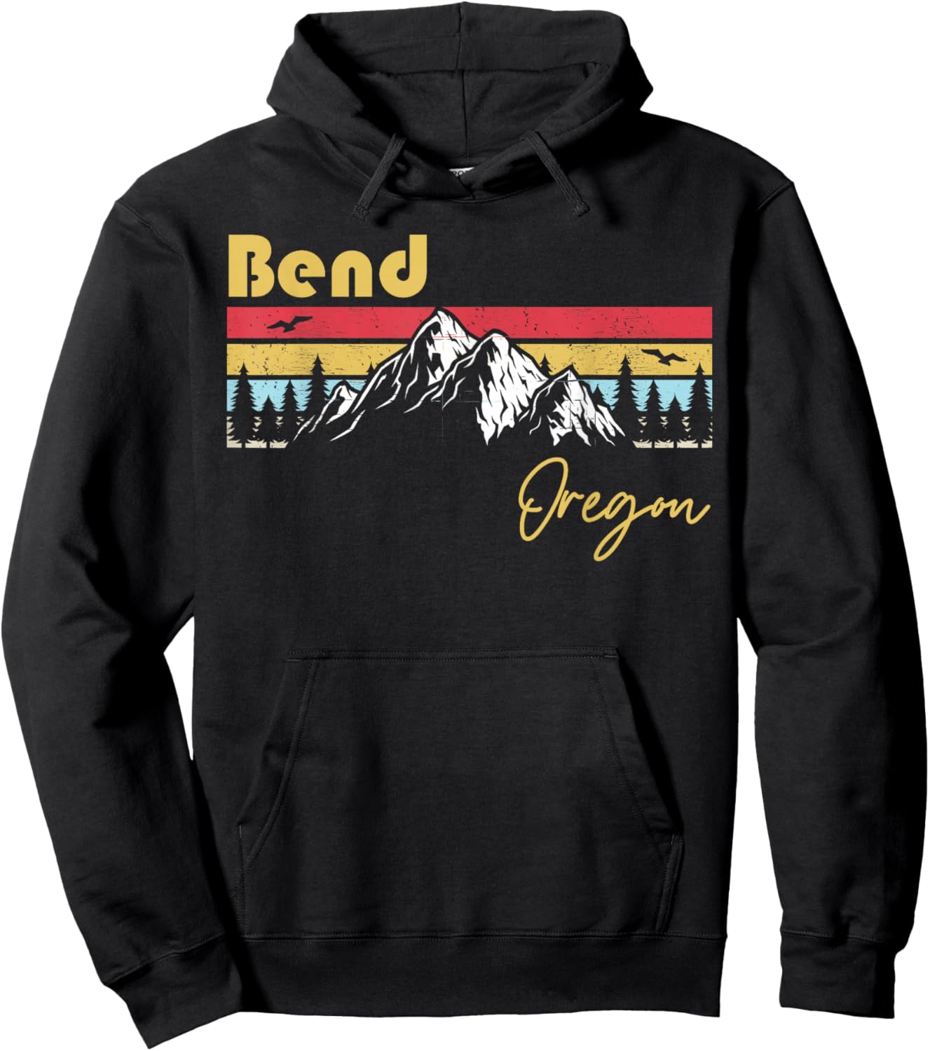 Bend Oregon Roots Hometown Vintage Home State Pride Hoodie - Hoodie | Black