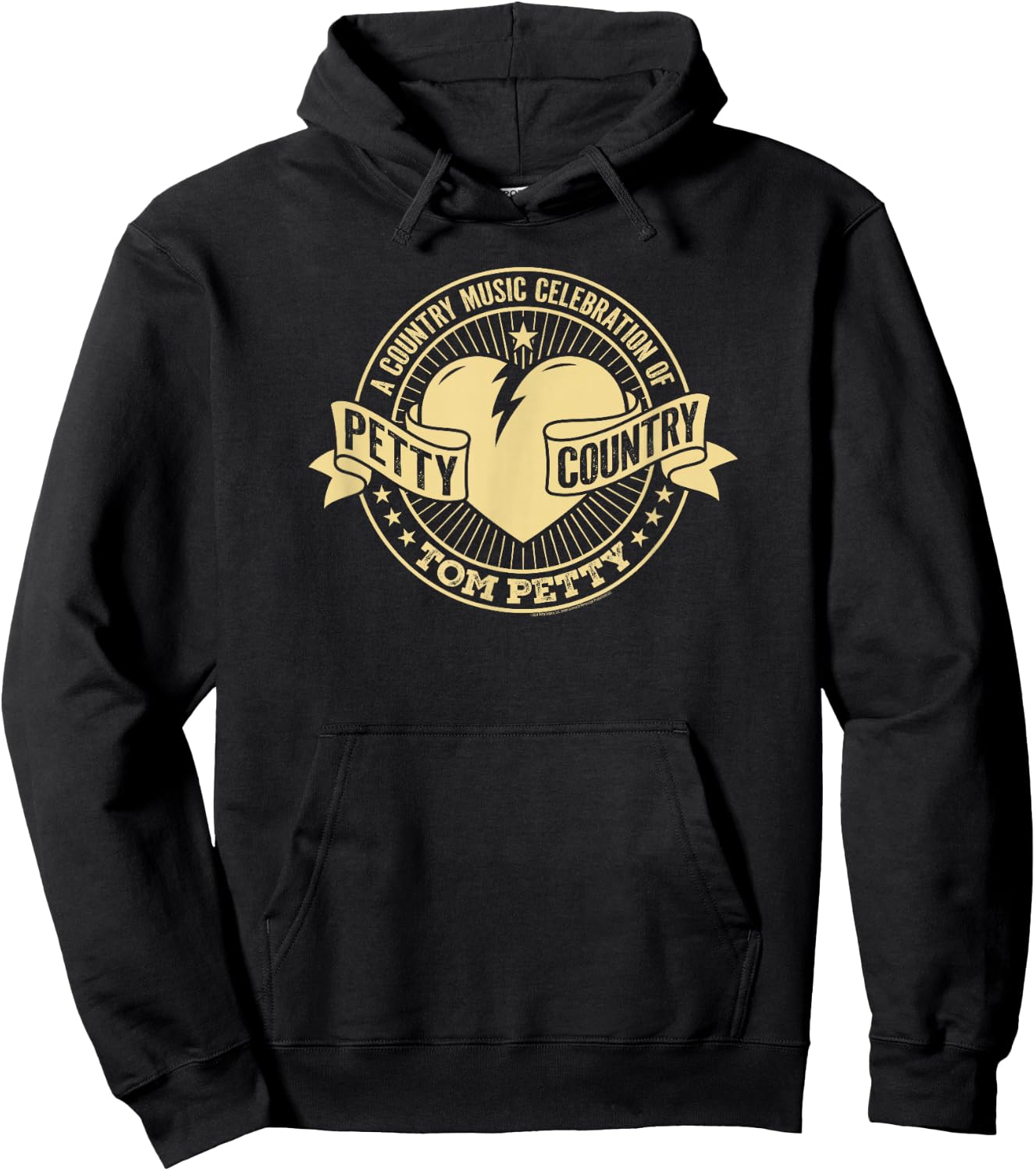 Tom Petty Country Tan Logo Hoodie - Hoodie | Black