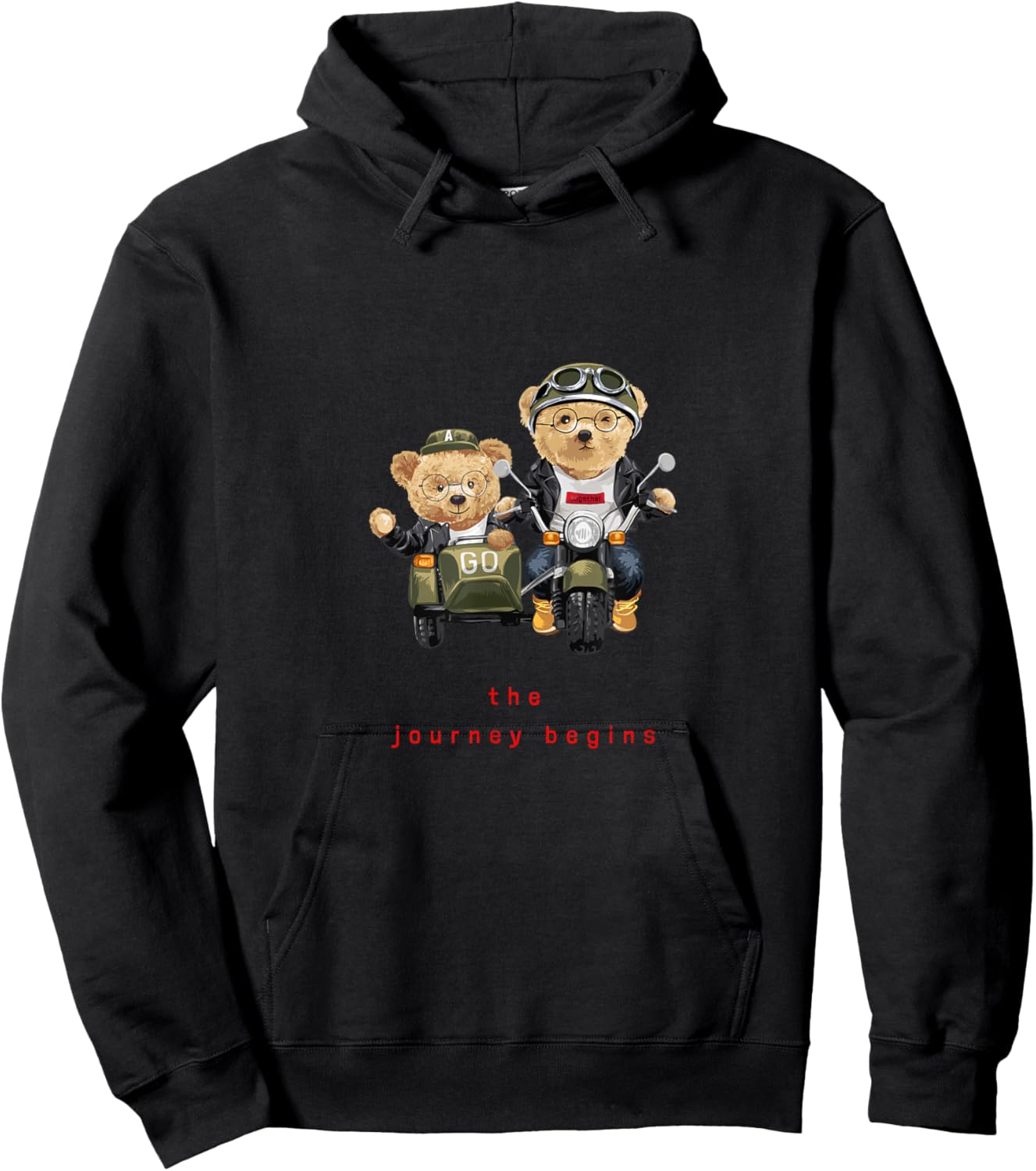 Men's Women's Kids Teddy Bear Graphic Cool Designs Funny Small Hoodie - Hoodie | Black