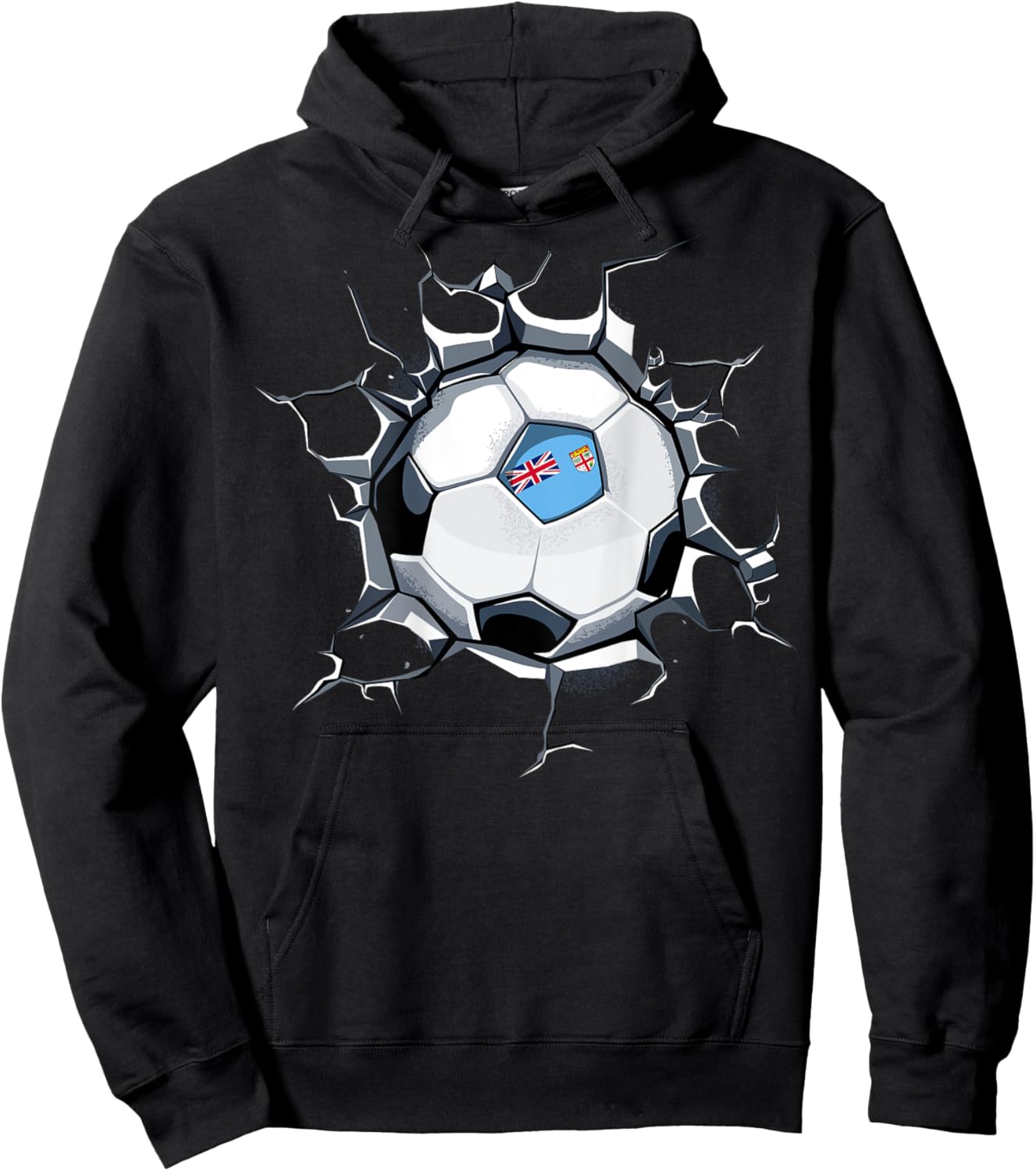 Fiji Soccer Fans Jersey Pride Proud Fijian Football Lovers Hoodie - Hoodie | Black