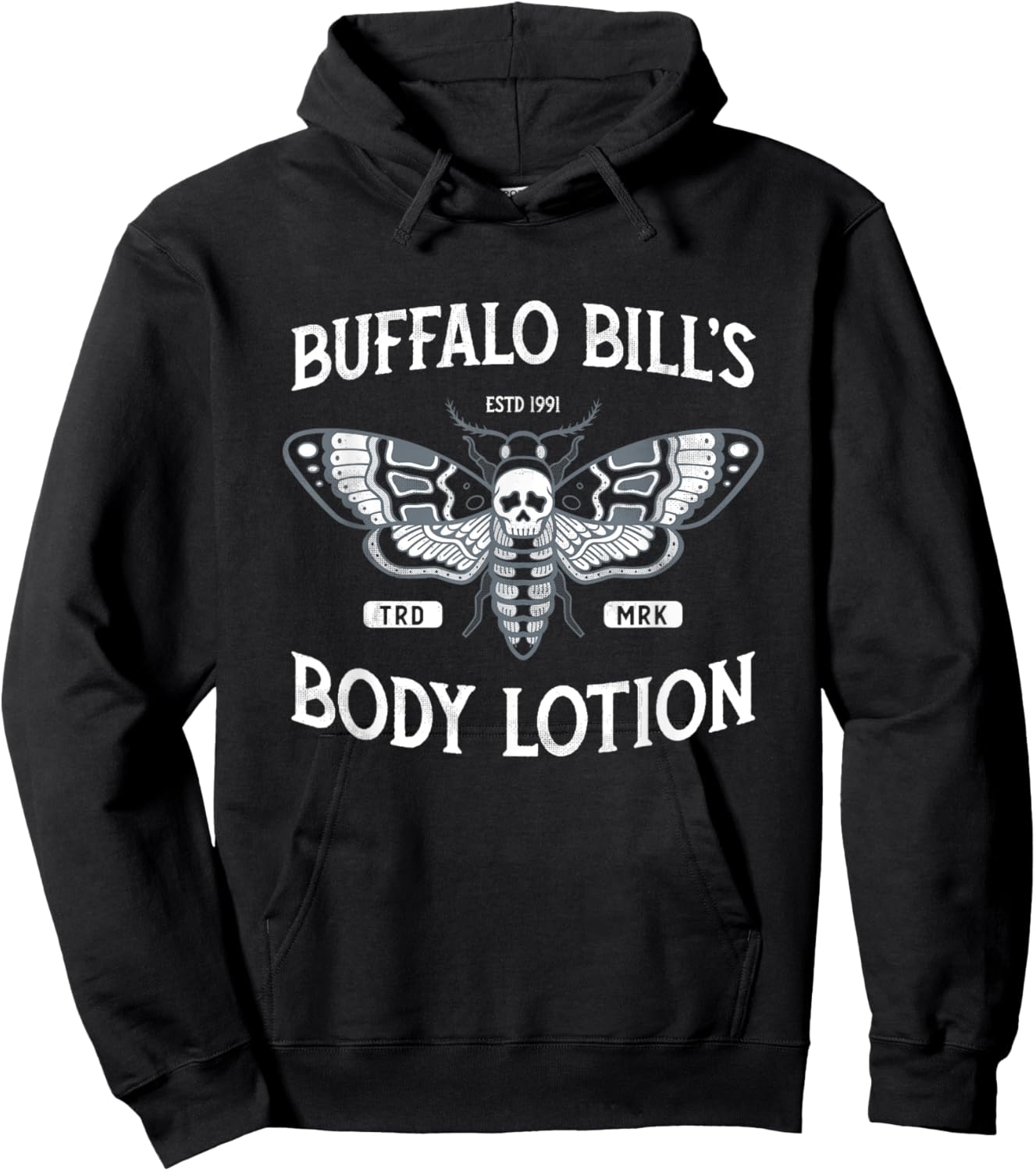 Goth Lotion - Deaths Head Moth - Vintage Distressed Horror Hoodie - Hoodie | Black