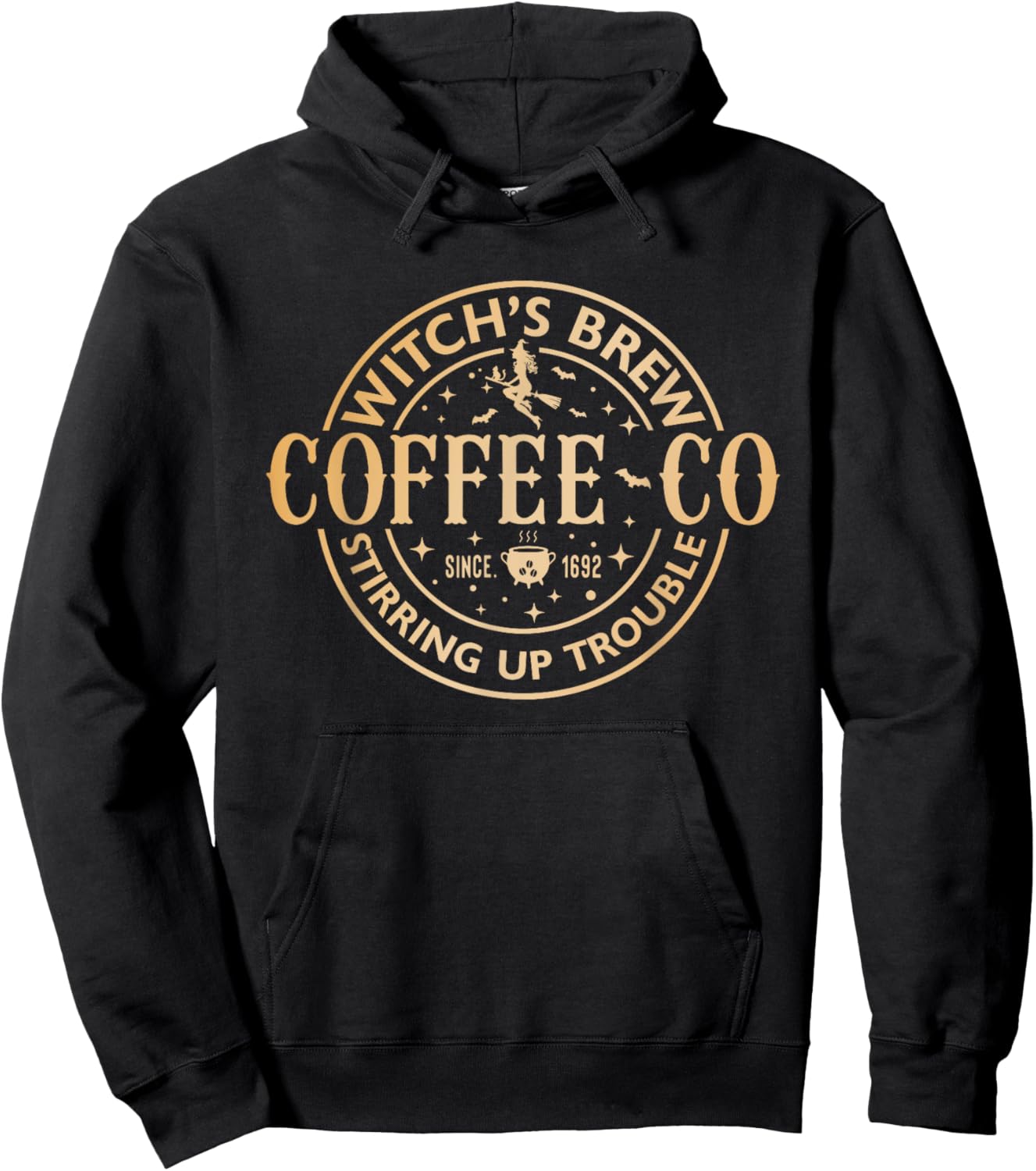 Witches Brew Coffee Co Halloween Witch Coffee Lovers Hoodie - Hoodie | Black