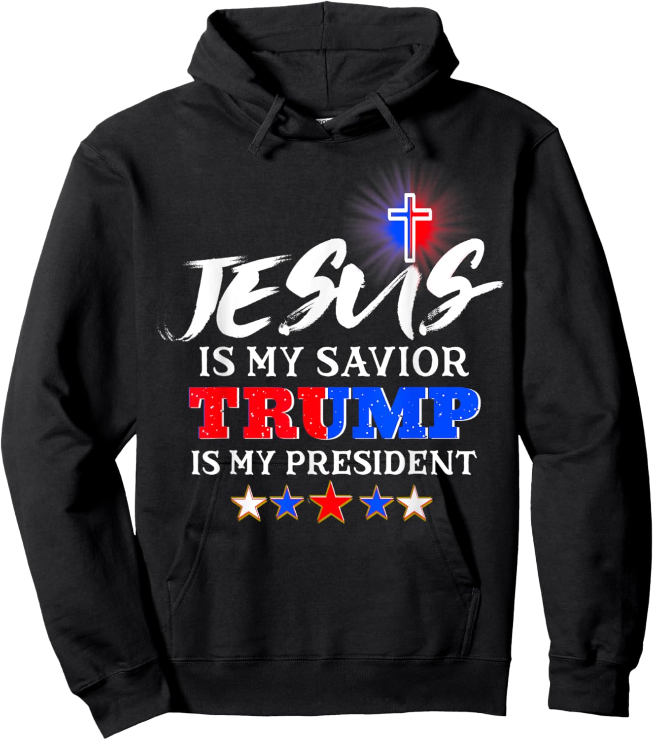Jesus is My Savior Trump is My President Christian Hoodie - Hoodie | Black
