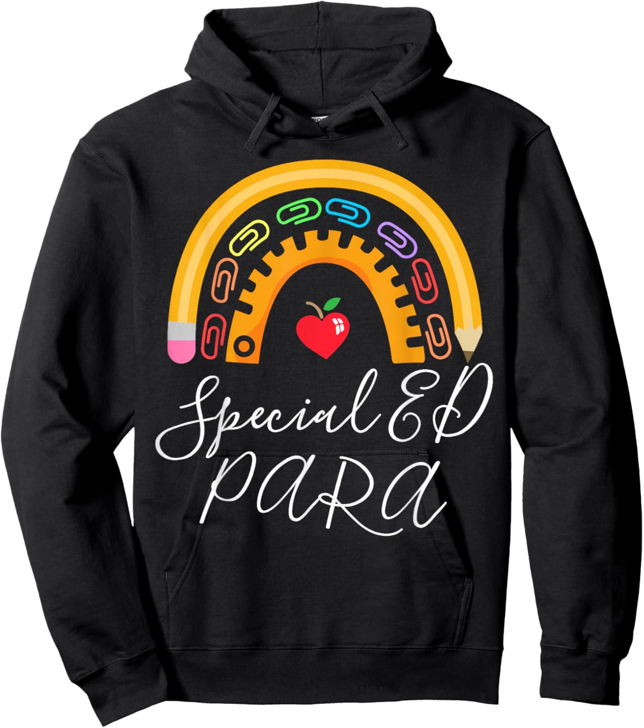 Matching Special Ed Para Special Ed Paraprofessional Crew Hoodie - Hoodie | Black