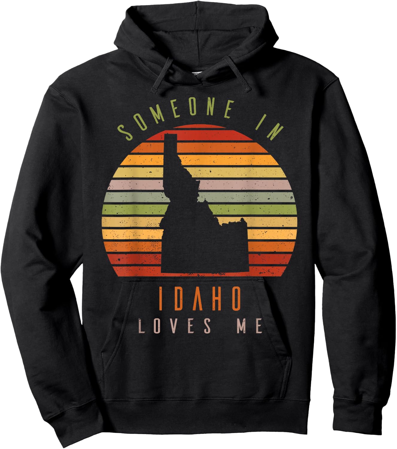 Someone In Idaho Loves Me Vintage State Retro Hoodie - Hoodie | Black