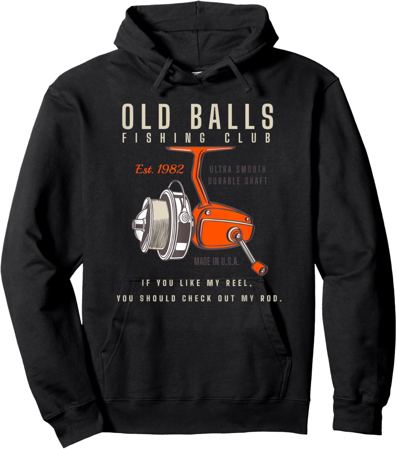 Funny 40th Birthday Fishing Pun 's Over the Hill 40 Hoodie - Hoodie | Black