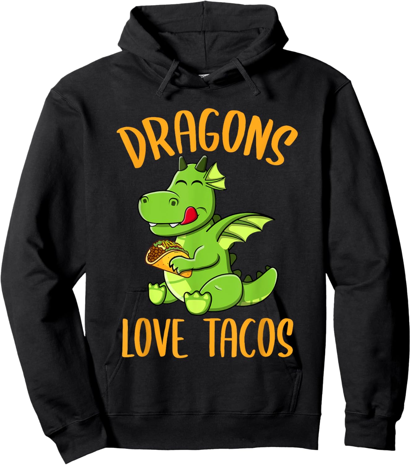 Dragons Love Tacos Hoodie - Hoodie | Black