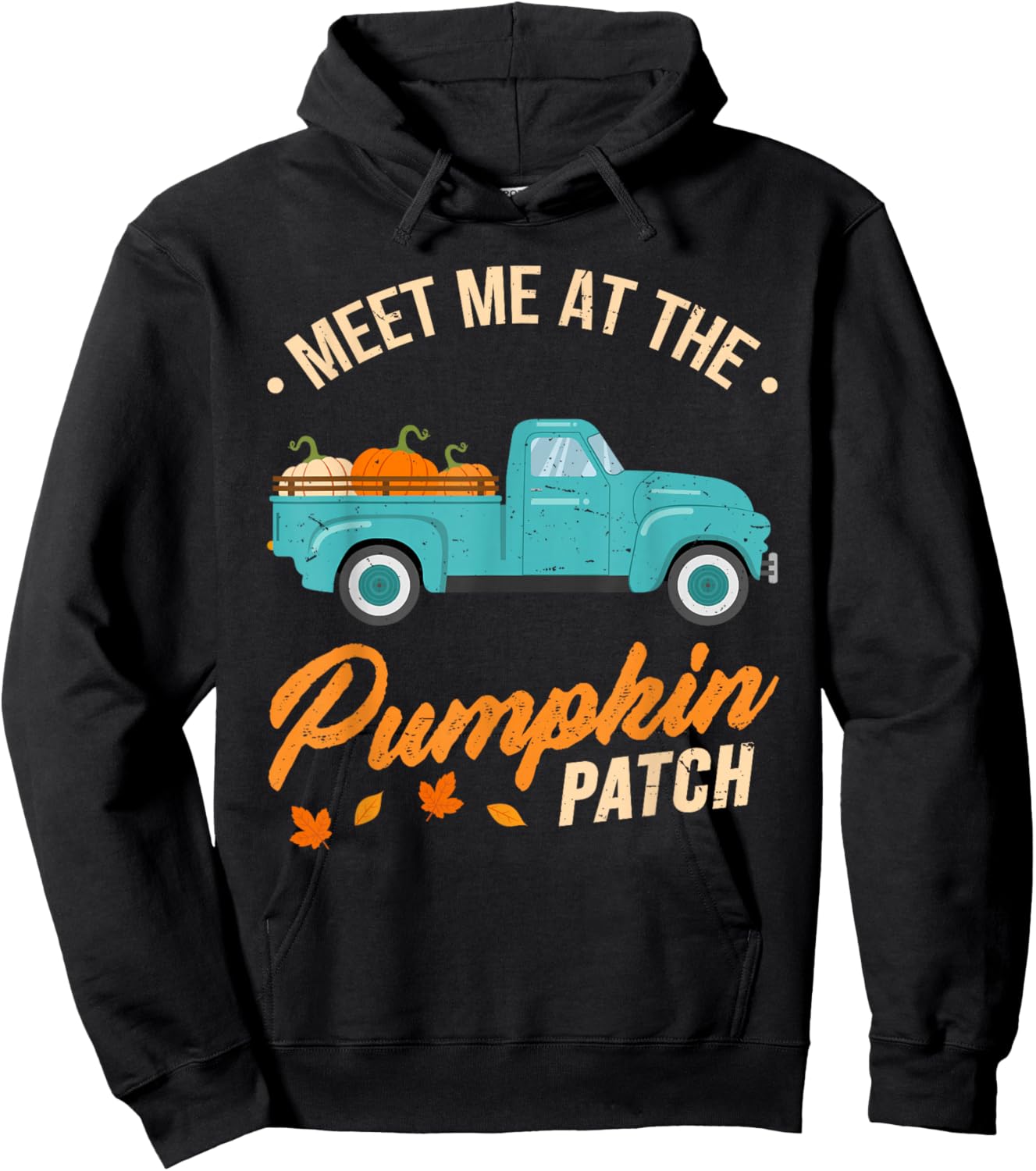 Meet Me At The Pumpkin Patch Truck Halloween Hello Fall 2024 Hoodie - Hoodie | Black