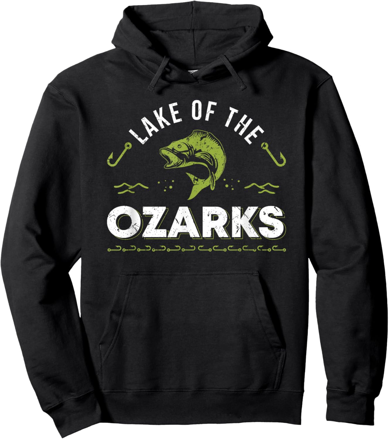 Lake of the Ozarks Missouri Fishing Family Vacation Souvenir Hoodie - Hoodie | Black