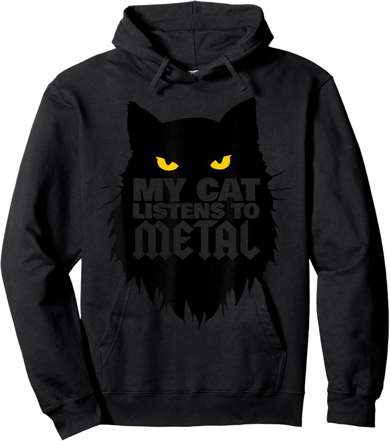 My cat listens to Metal funny Metal Head Hoodie - Hoodie | Black