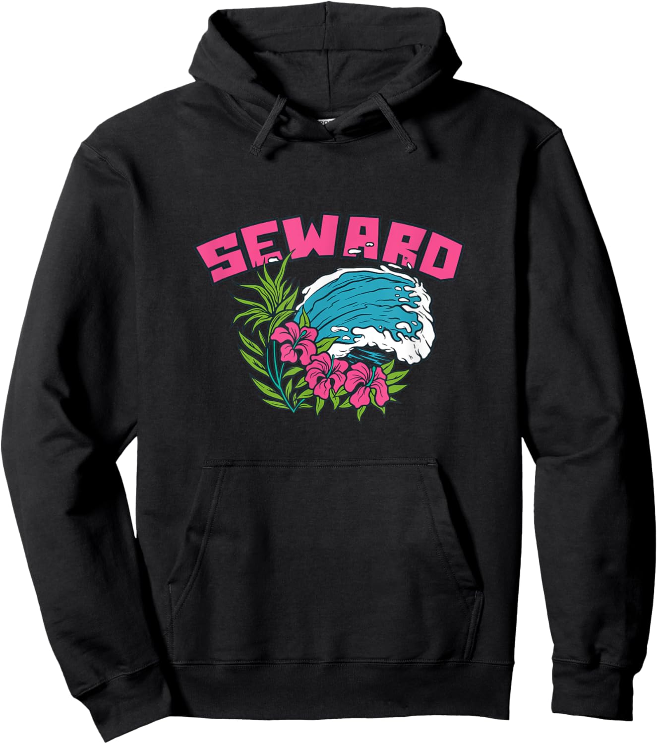 Seward Alaska Summer AK Tropical Hoodie - Hoodie | Black