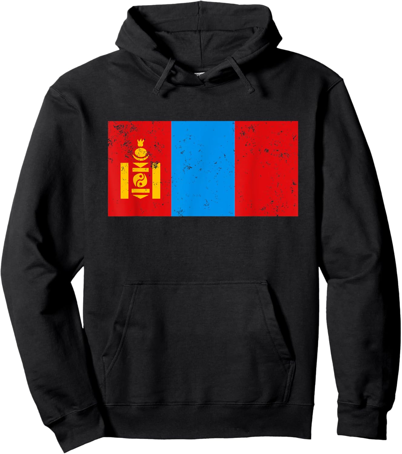 Traditional Mongolian Flag Hoodie - Hoodie | Black